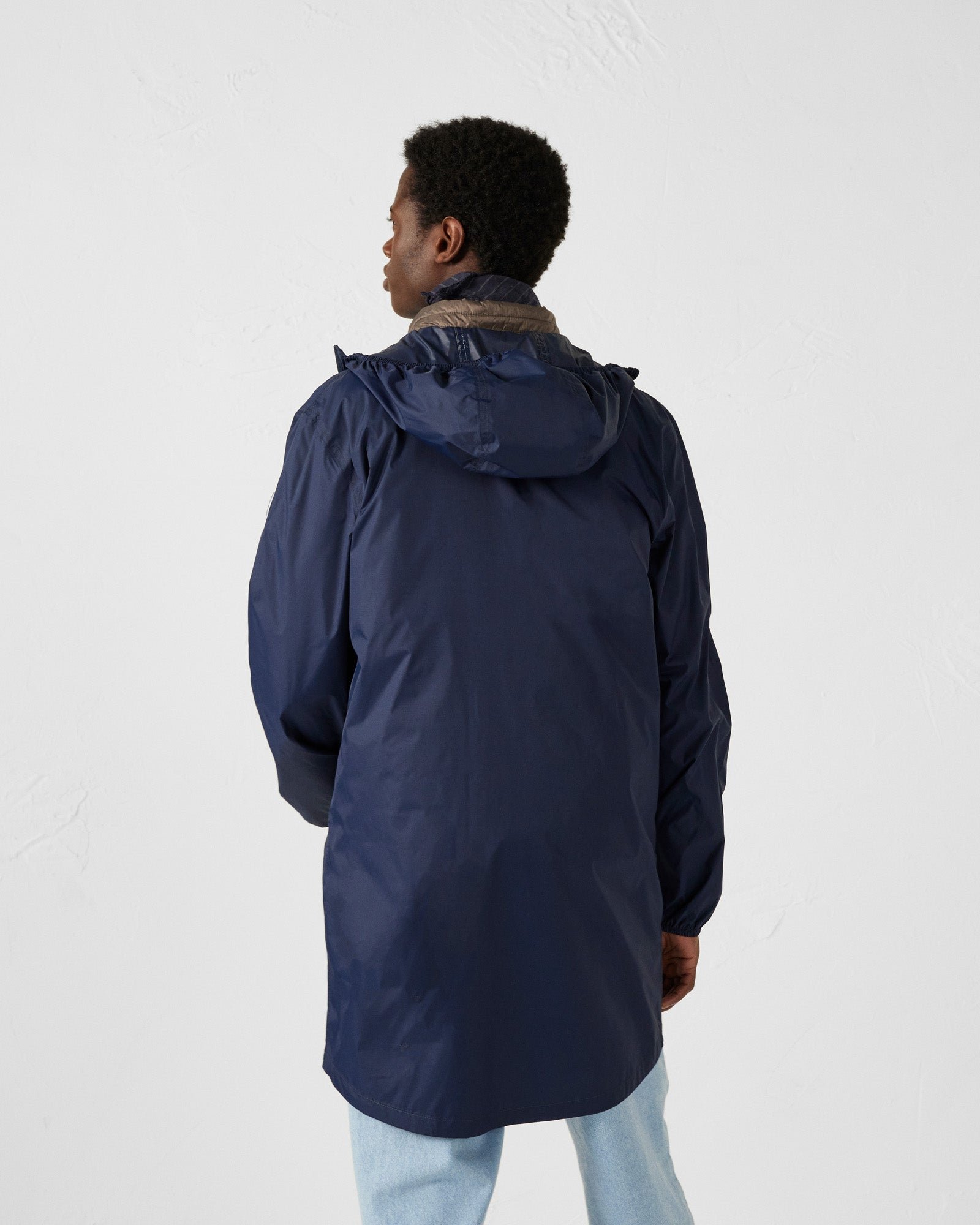 Long packable hooded raincoat Oban JOTT Blue
