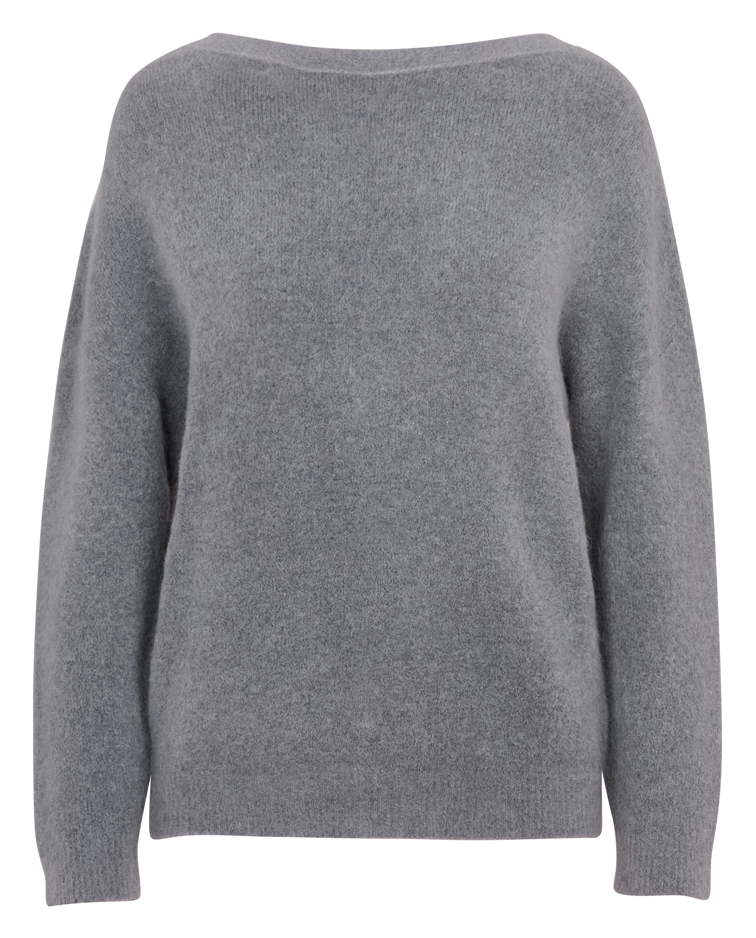 V-neck Wool Blend Vest with Front and Back Panels IKKS Grey