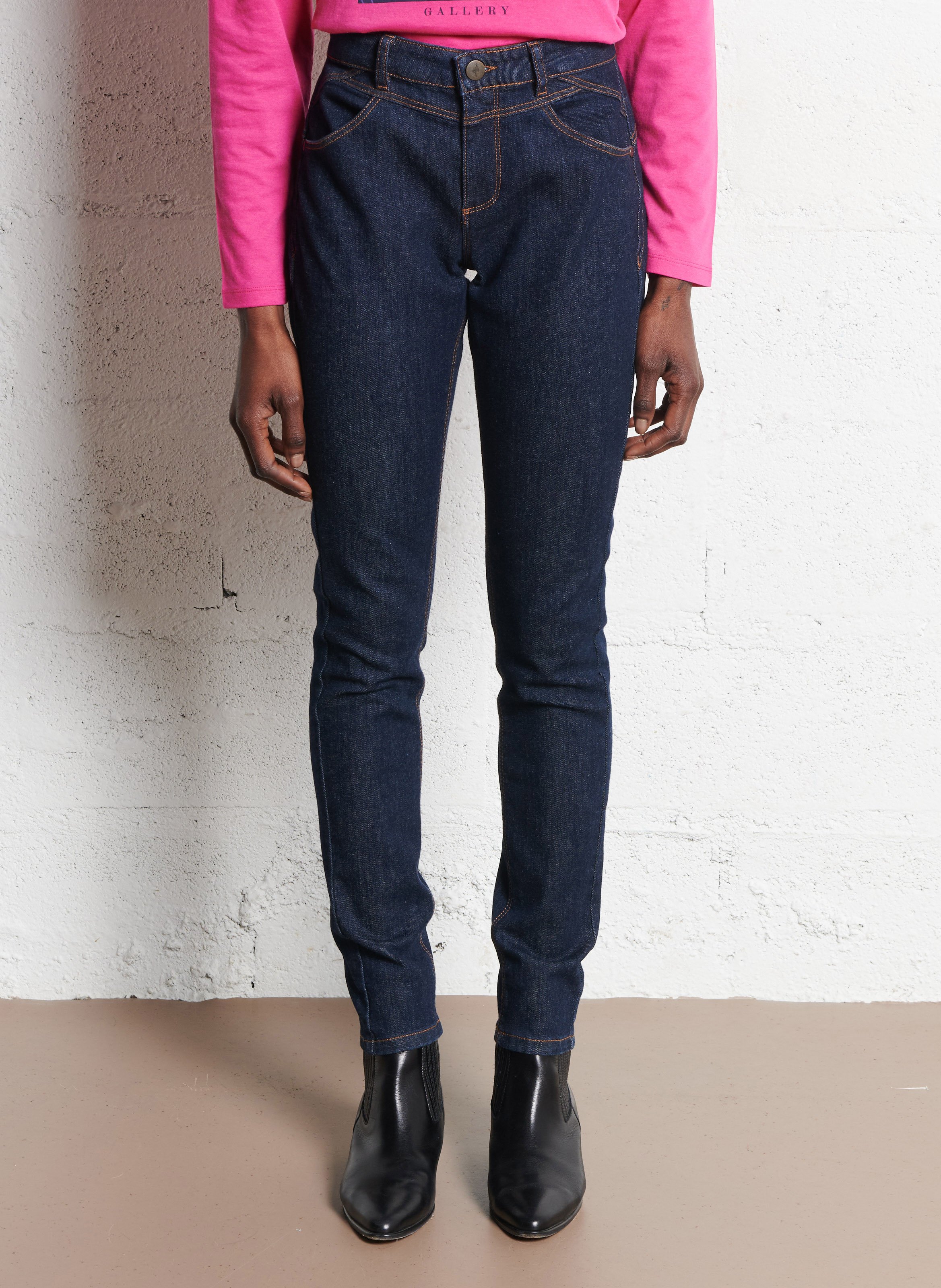 Slim-fit 7/8 cotton-blend jeans ONE STEP Blue