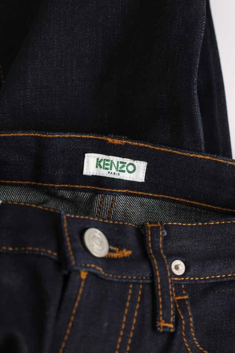 Cotton straight jeans KENZO - SECONDE MAIN Blue