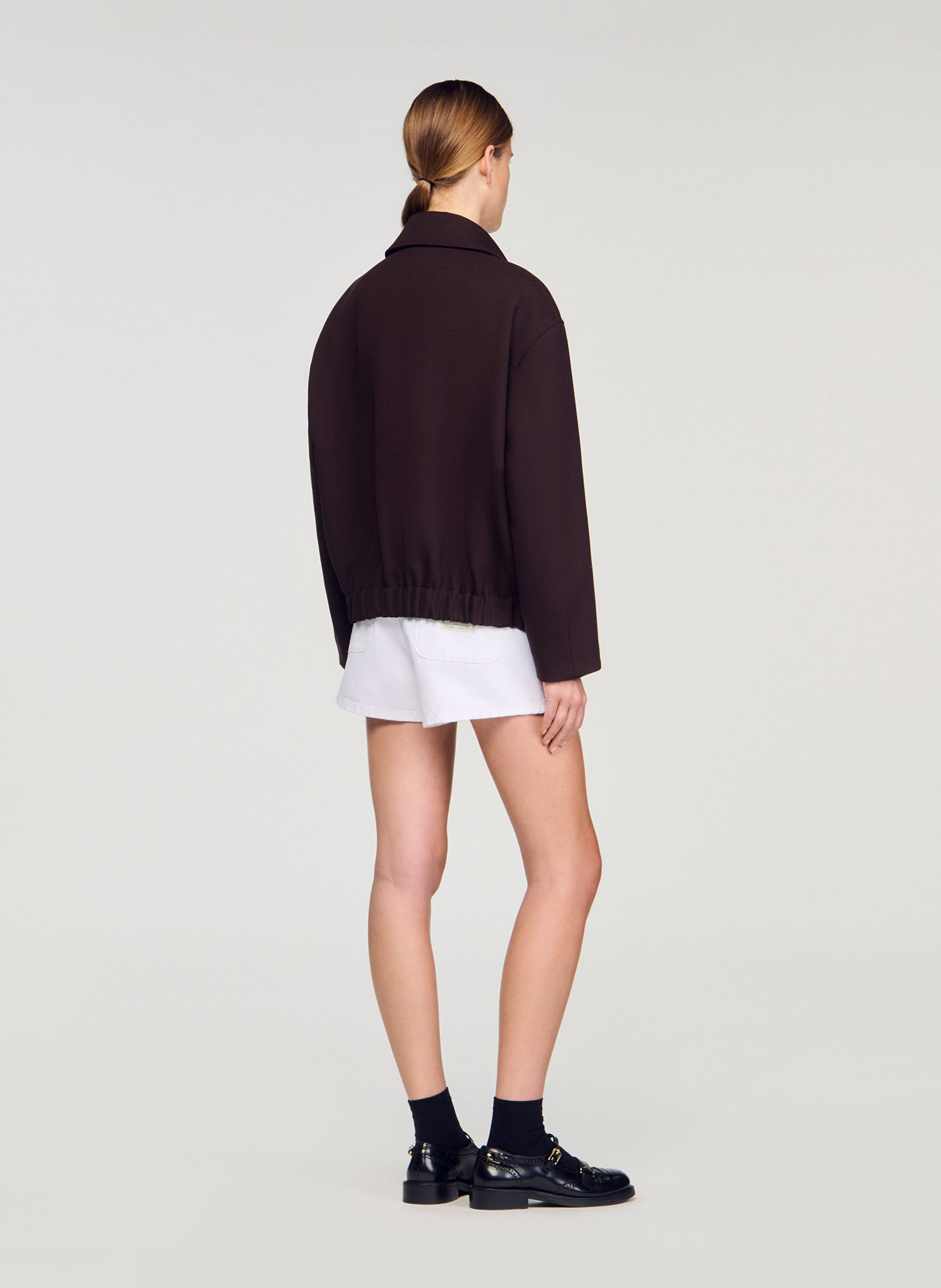 Korte effen ritsjas SANDRO Bruin