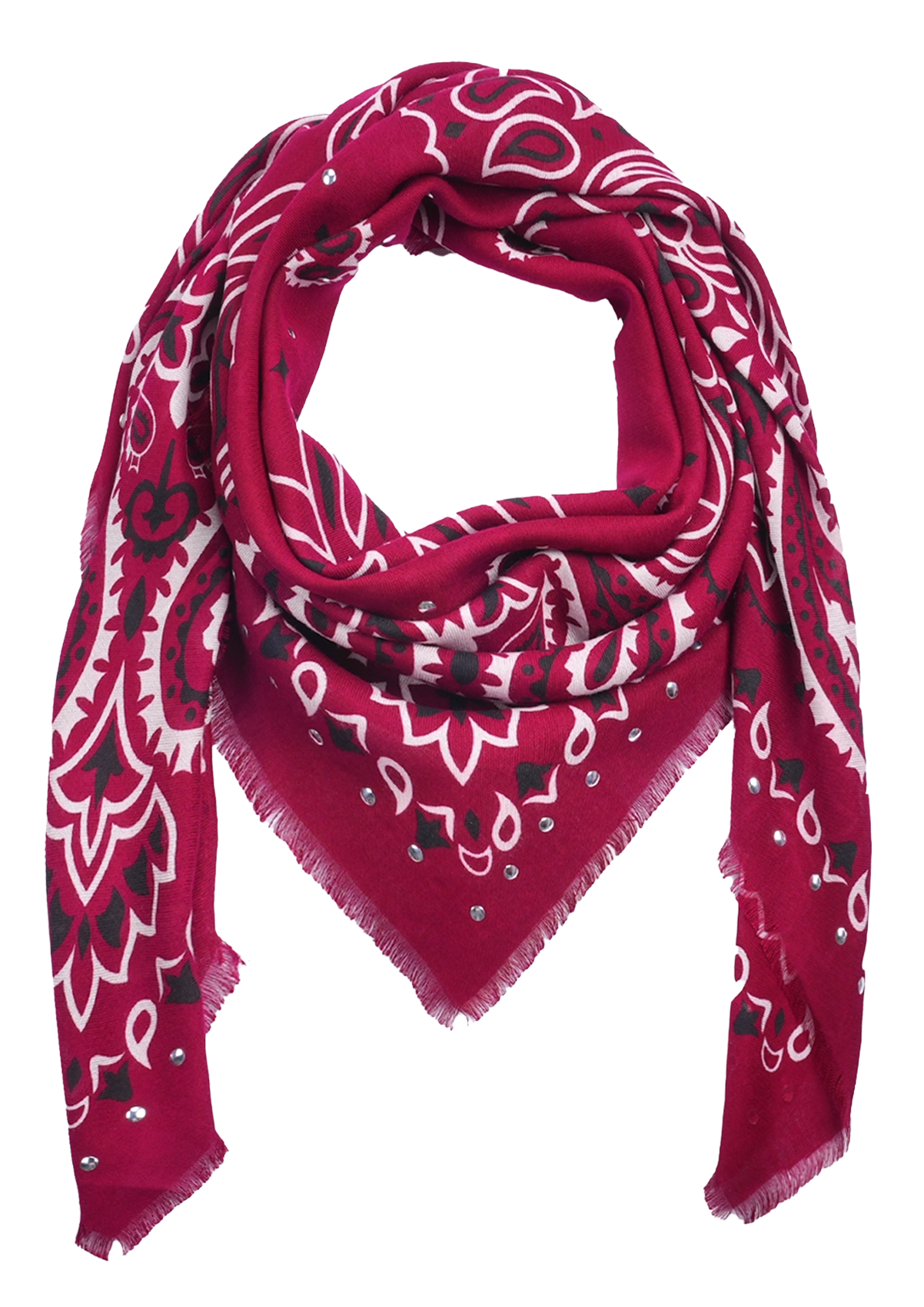 Bandana print scarf WILD Purple