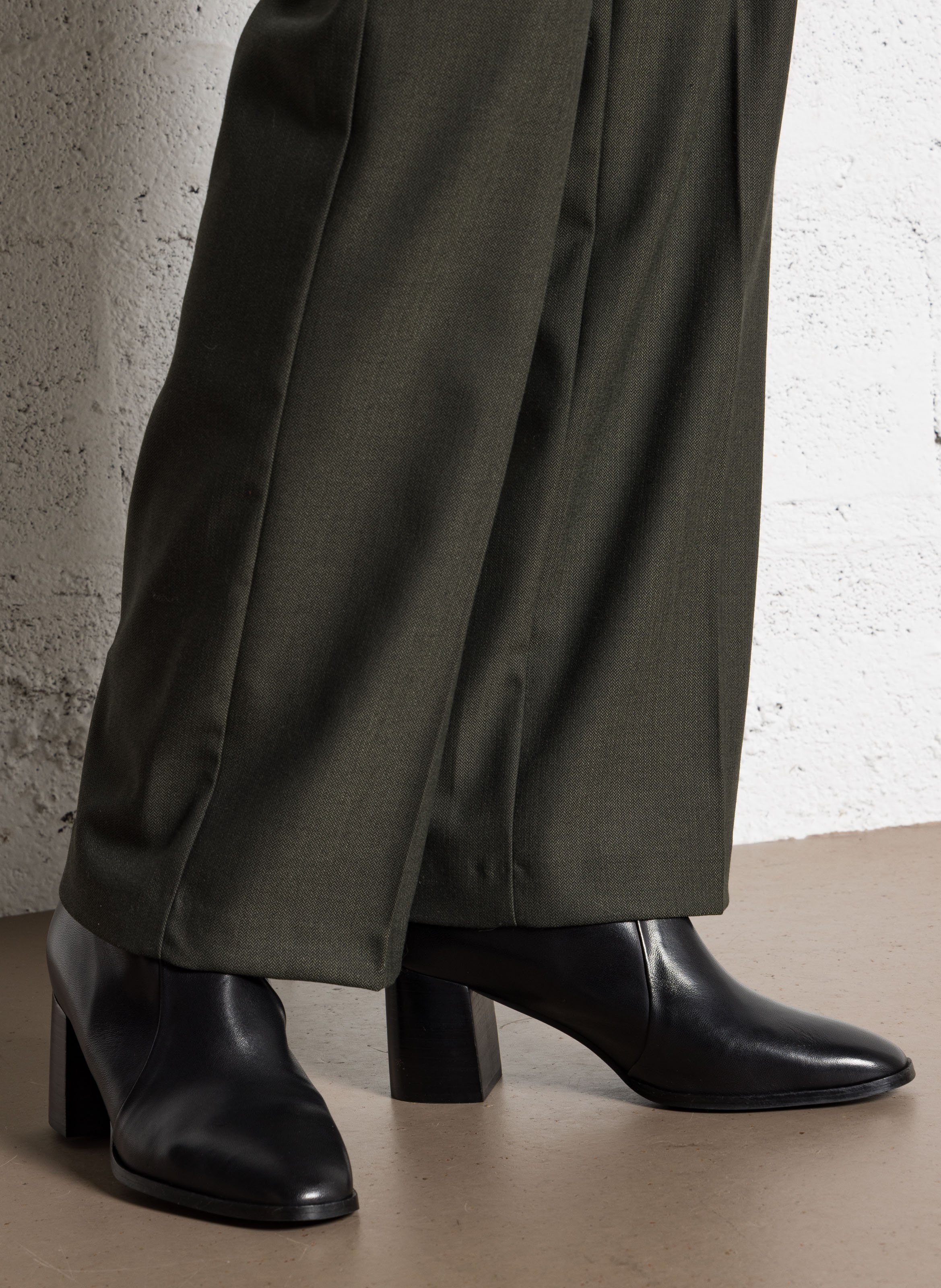 Bottines en cuir IKKS Noir