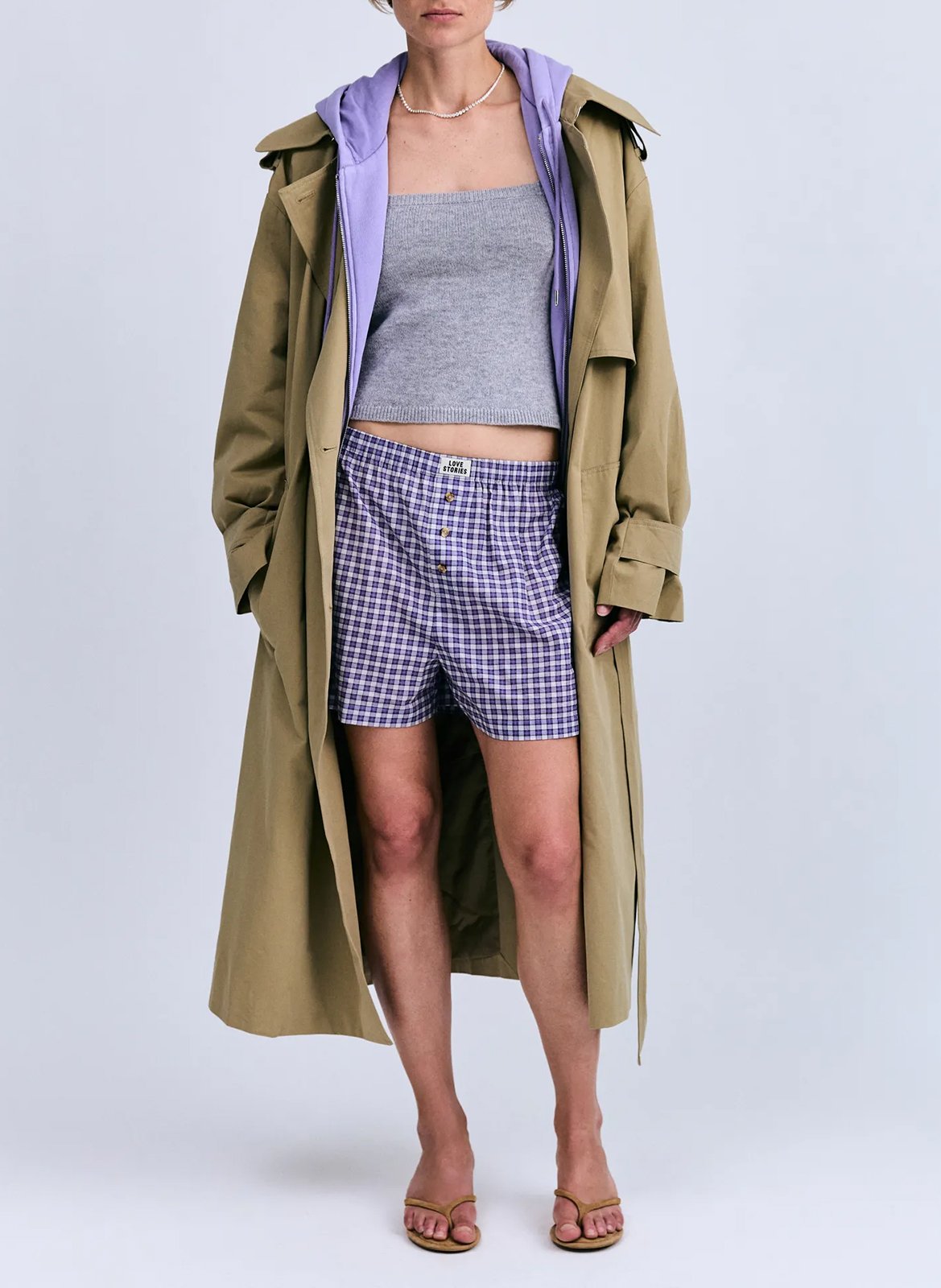 Short à carreauc LOVE STORIES Violet