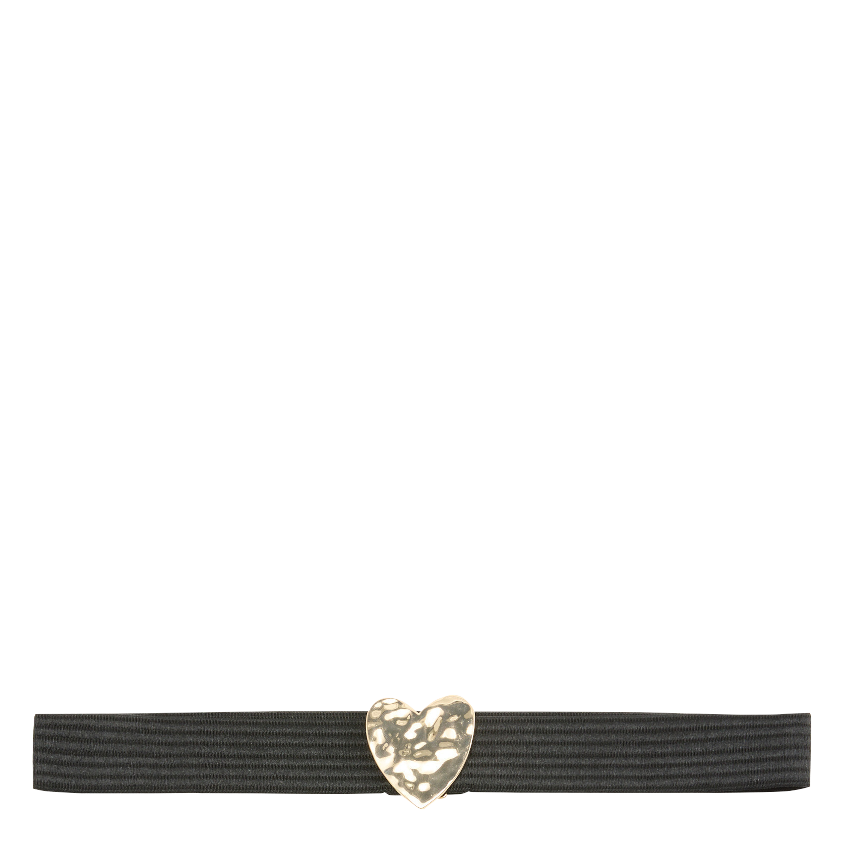 Ceinture élastiquée cœur DES PETITS HAUTS Noir