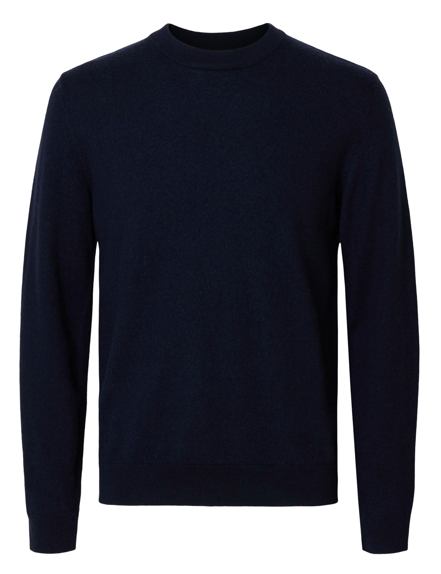 Pull slim col rond en laine SELECTED Bleu