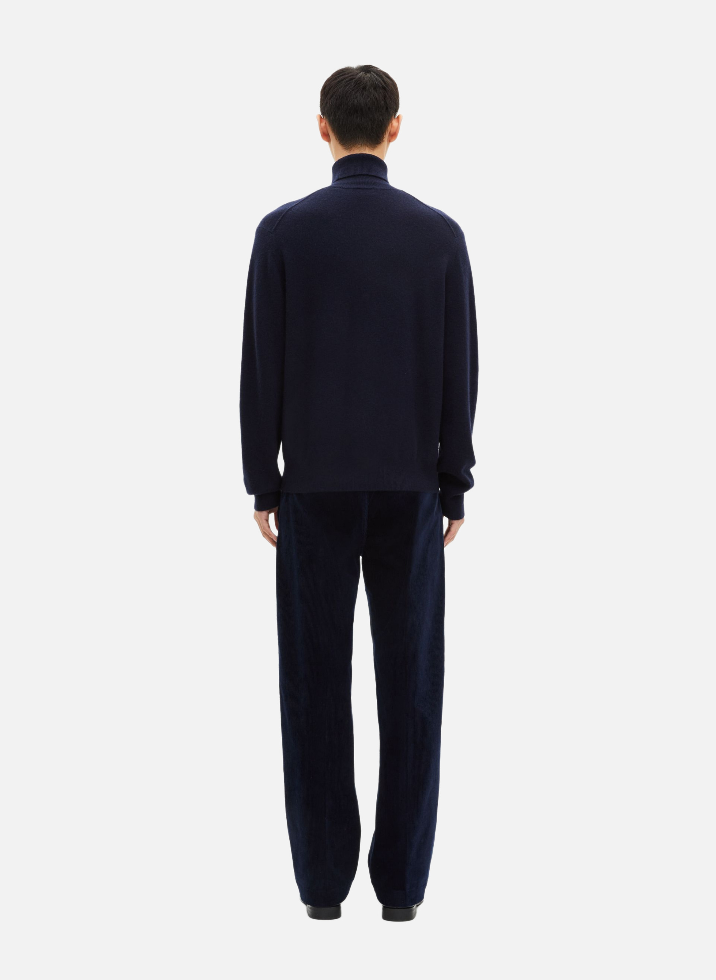 Cashmere polo neck sweater Blue