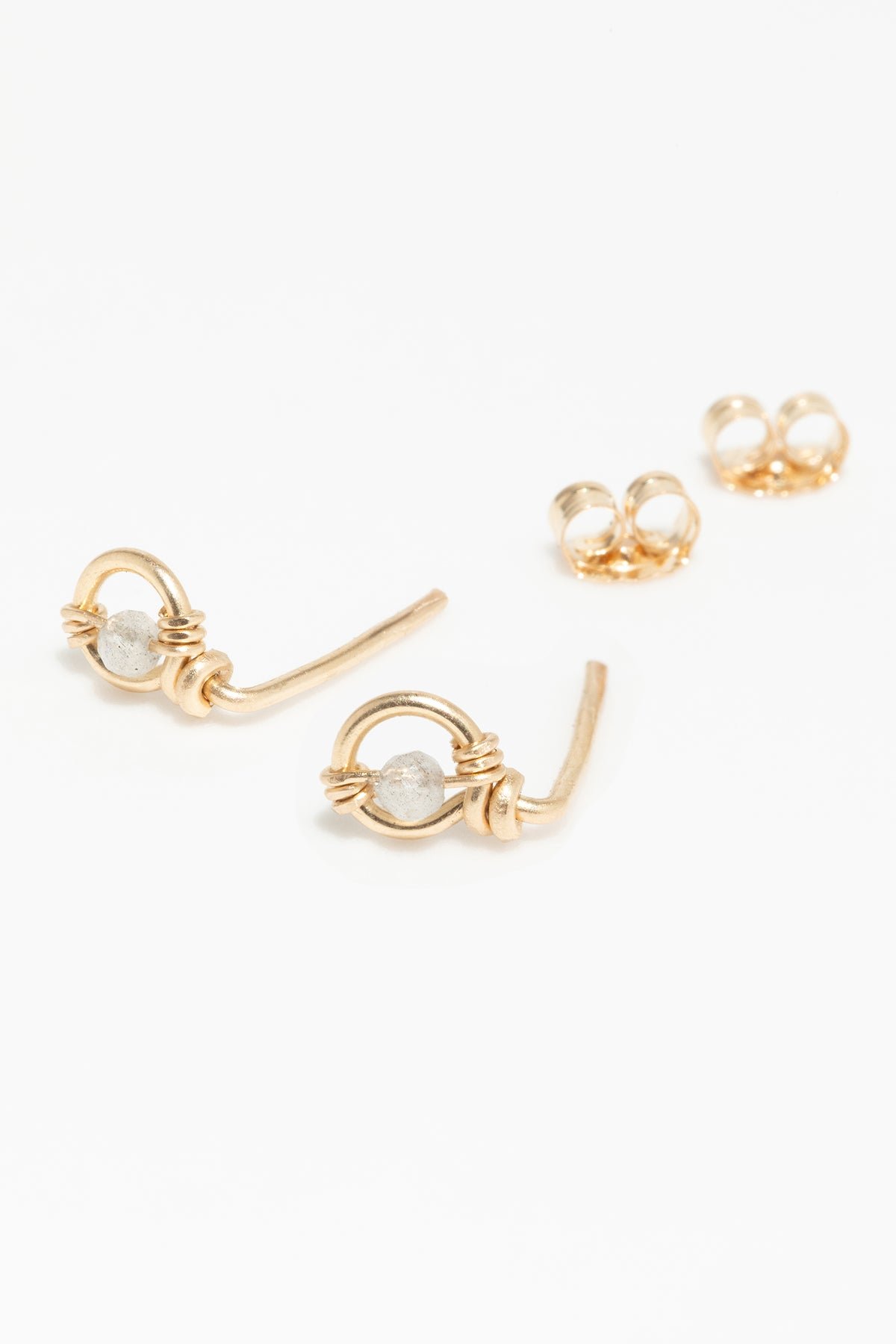 Labradorite stud earrings YAY Golden