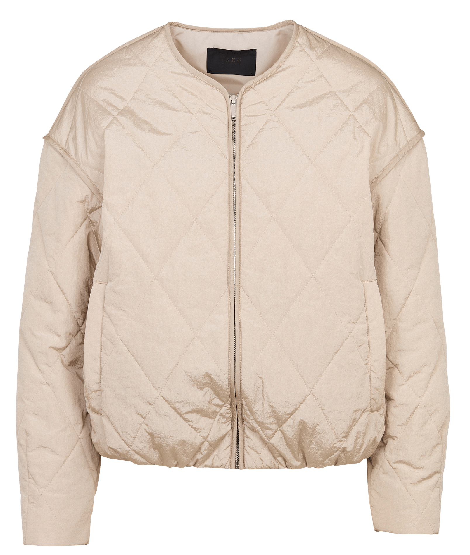 Oversized quilted V-neck under-jacket IKKS Golden