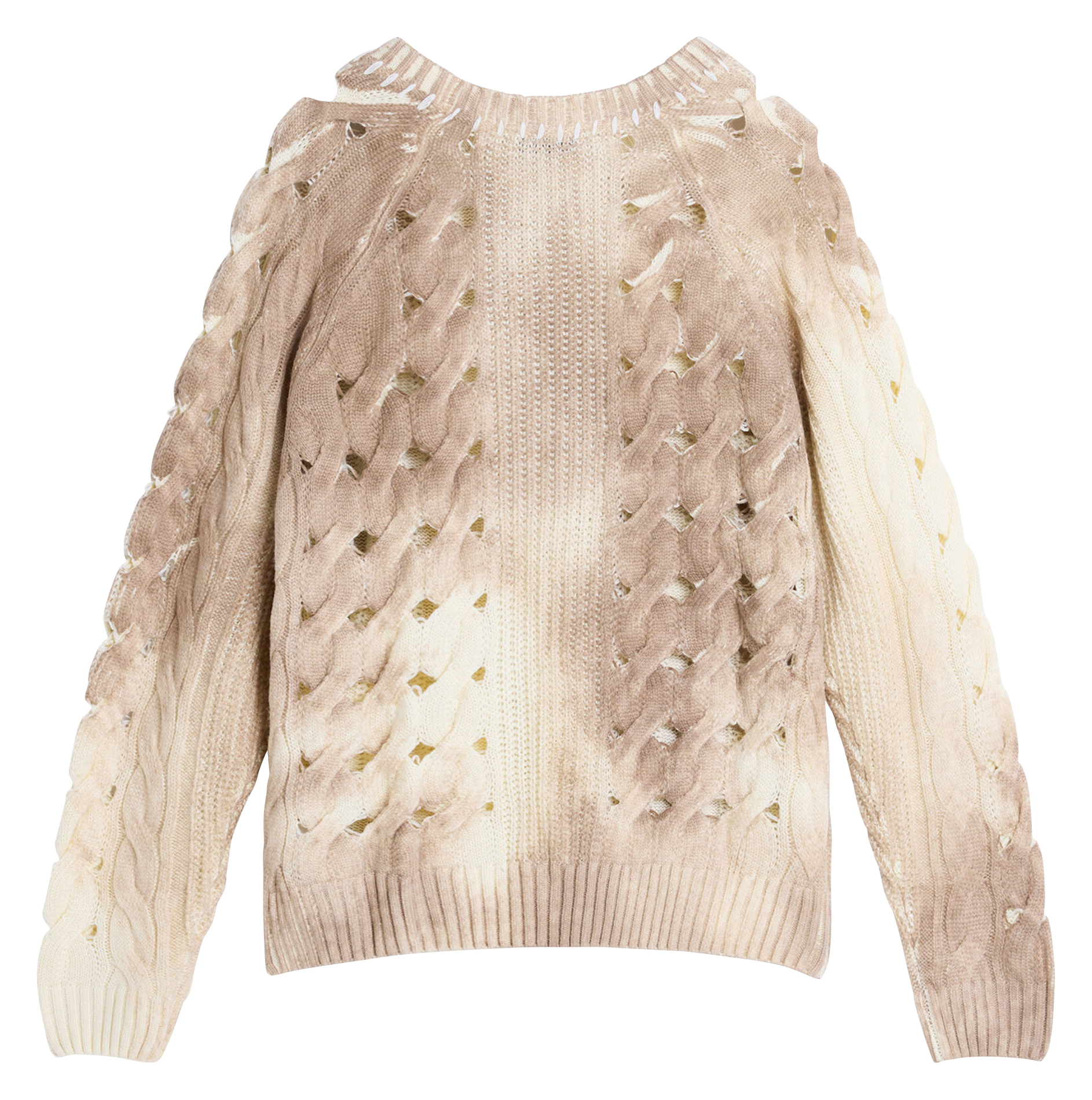 Pull col rond  DESIGUAL Blanc