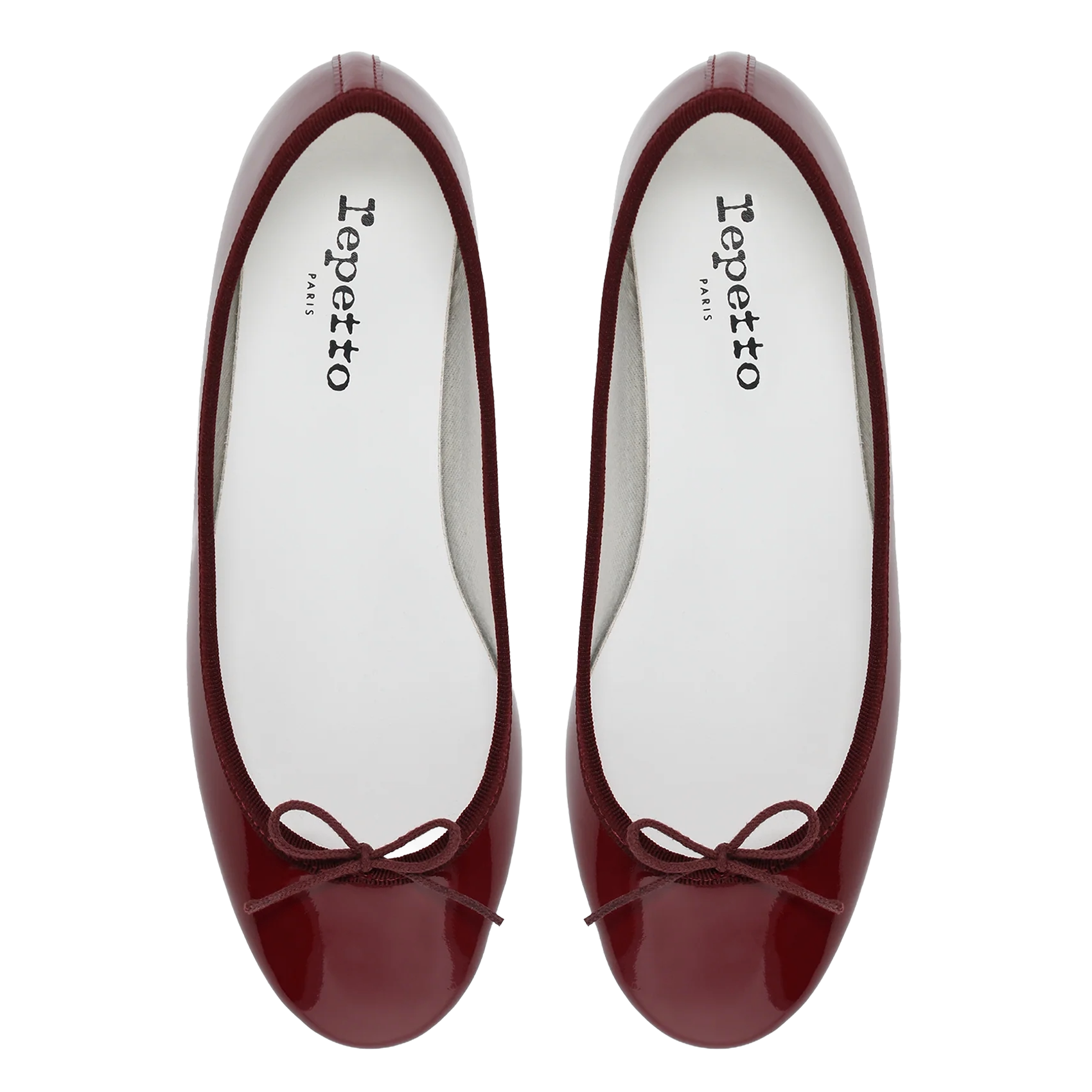 Ballerines à talons en cuir vernis REPETTO Rouge