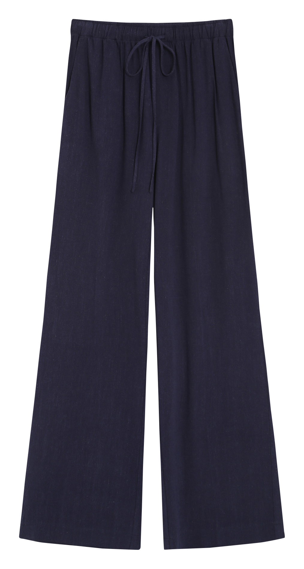 Pantalon long taille haute uni RAVEN Marine