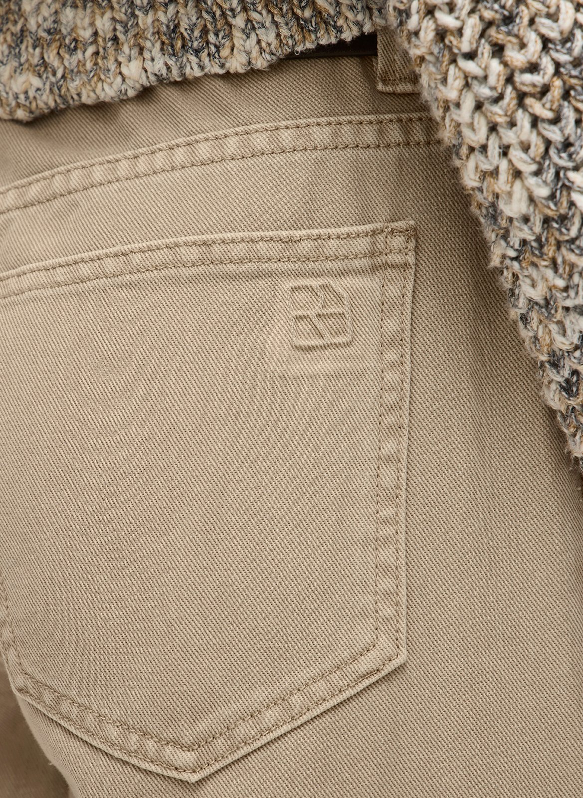 Jean large en coton et coton recyclé ROUGE EDIT Beige