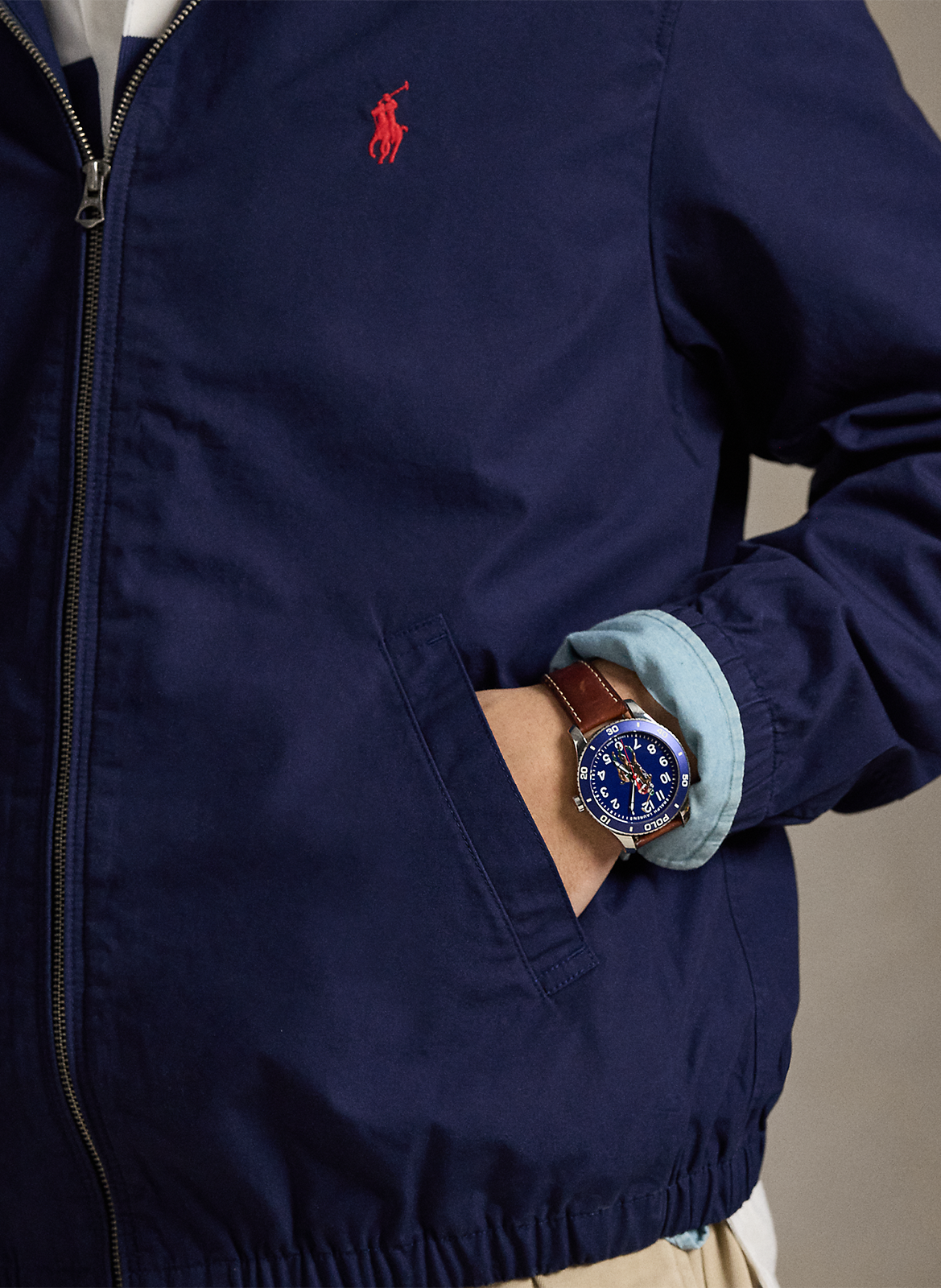 Windbreaker jacket with zip POLO RALPH LAUREN Blue