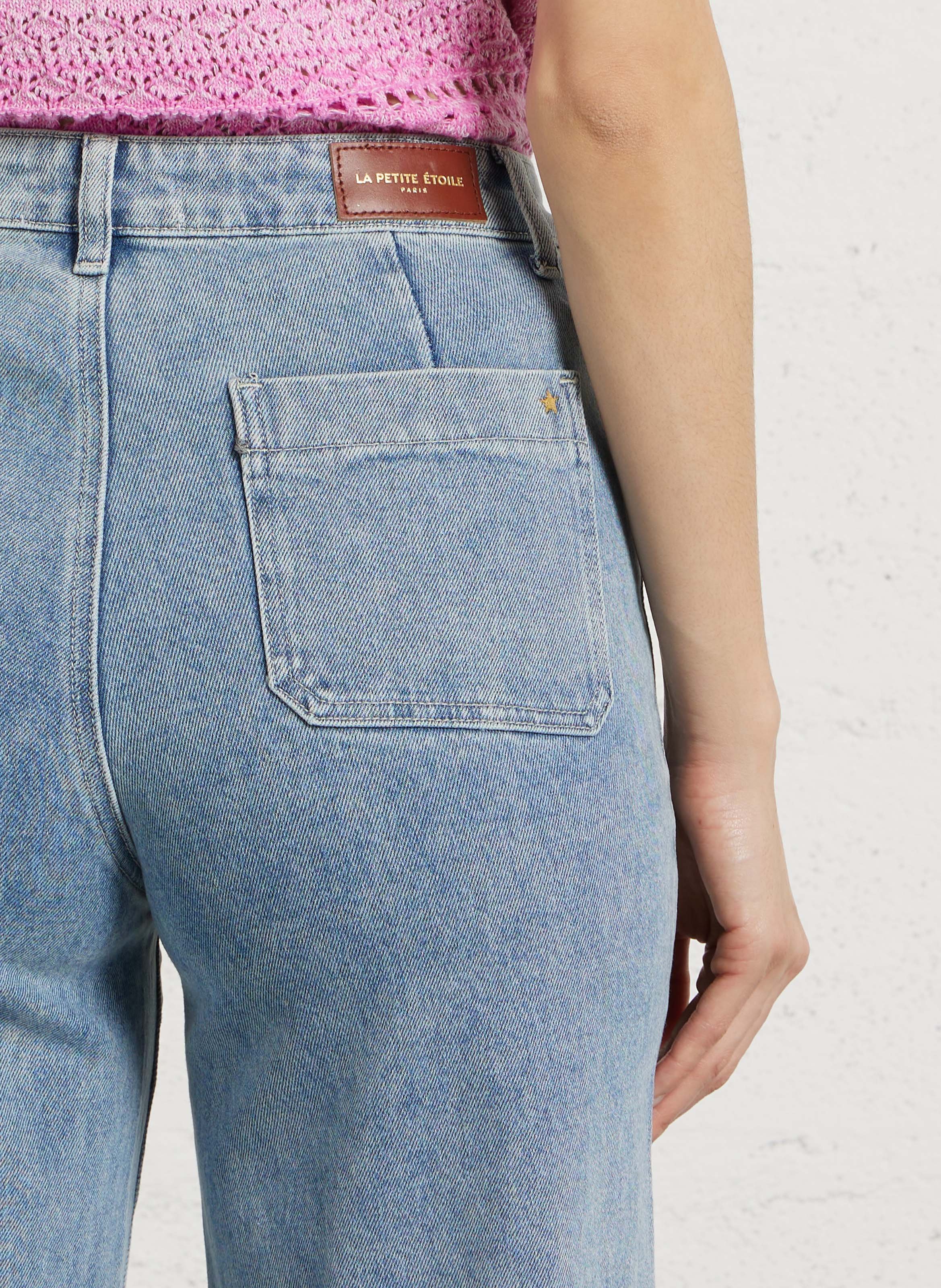 Weite Jeans aus Baumwoll-Mix LA PETITE ETOILE Blau