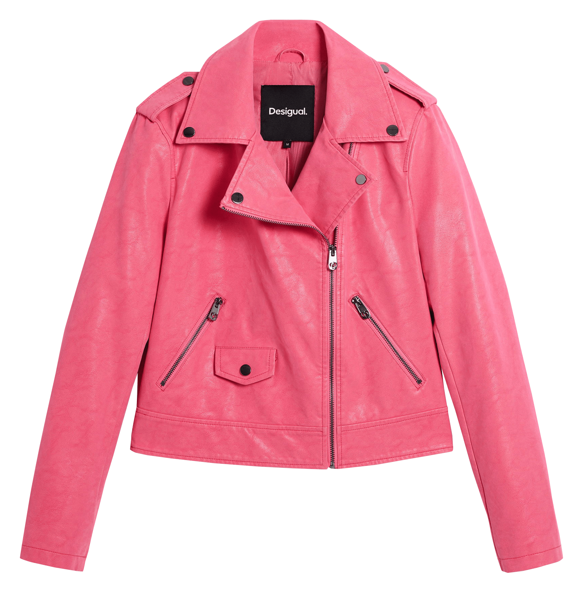 Veste effet daim col classique DESIGUAL Rouge