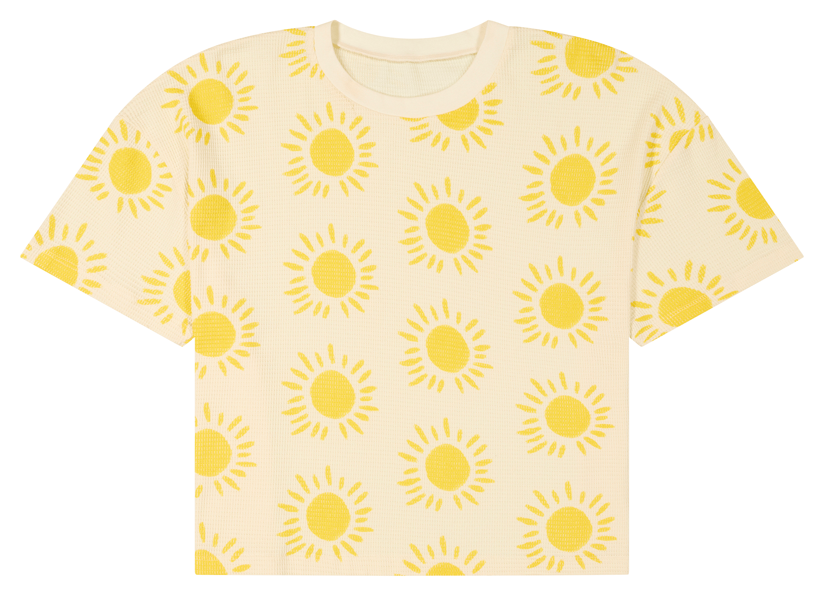 Pyjama short oversize imprimé WE ARE JOLIES Jaune