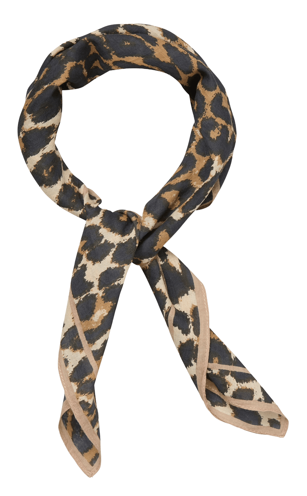 Leopard cotton scarf BECKSONDERGAARD Multicolored
