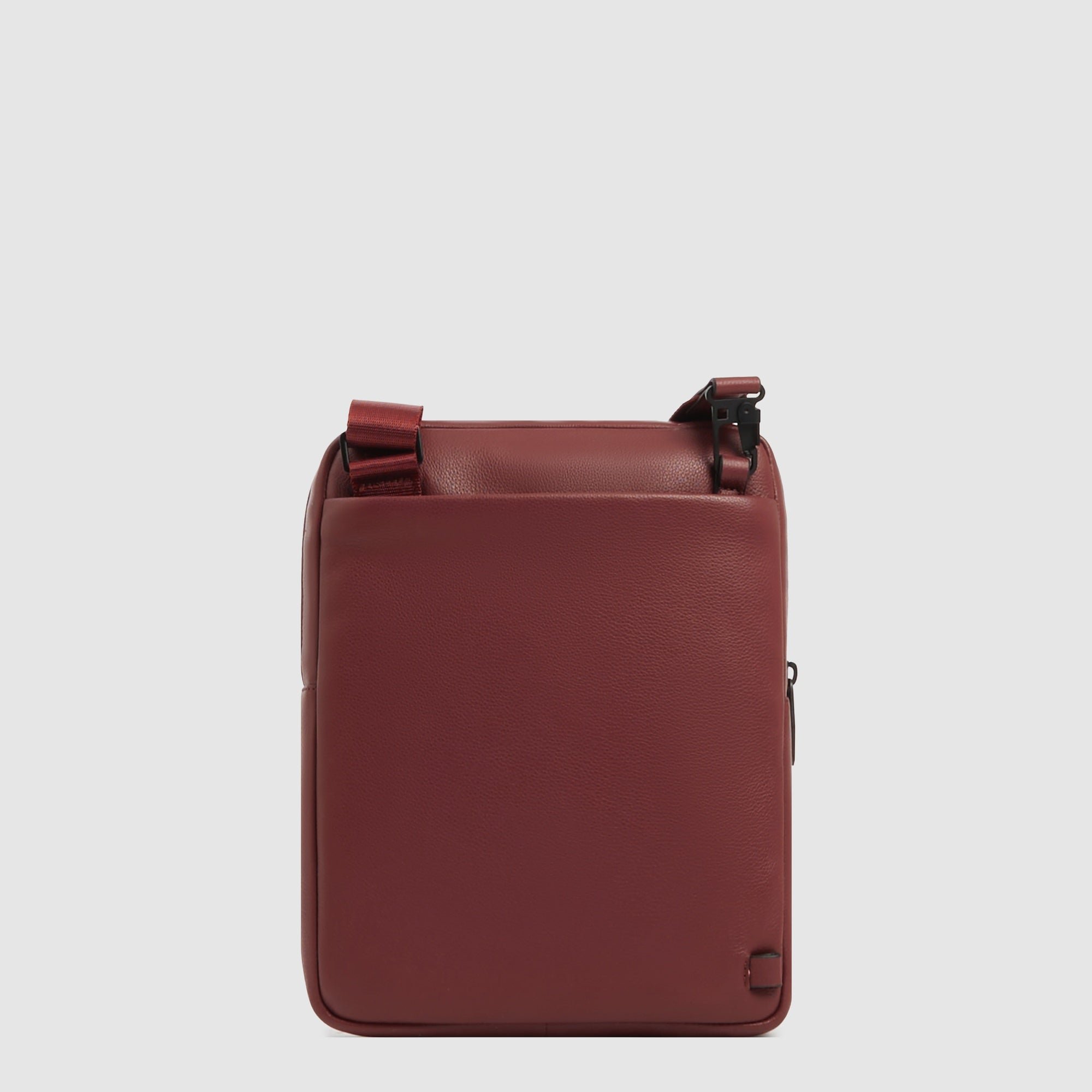 Men's crossbody bag for iPad® mini in leather with RFID protection, small size PIQUADRO Red