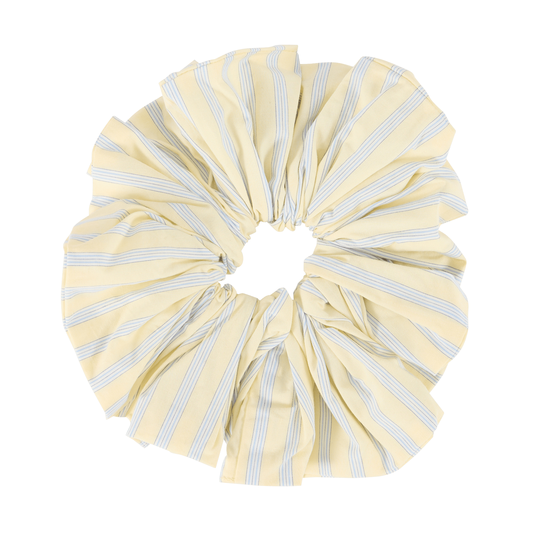 Striped cotton scrunchie DES PETITS HAUTS Yellow