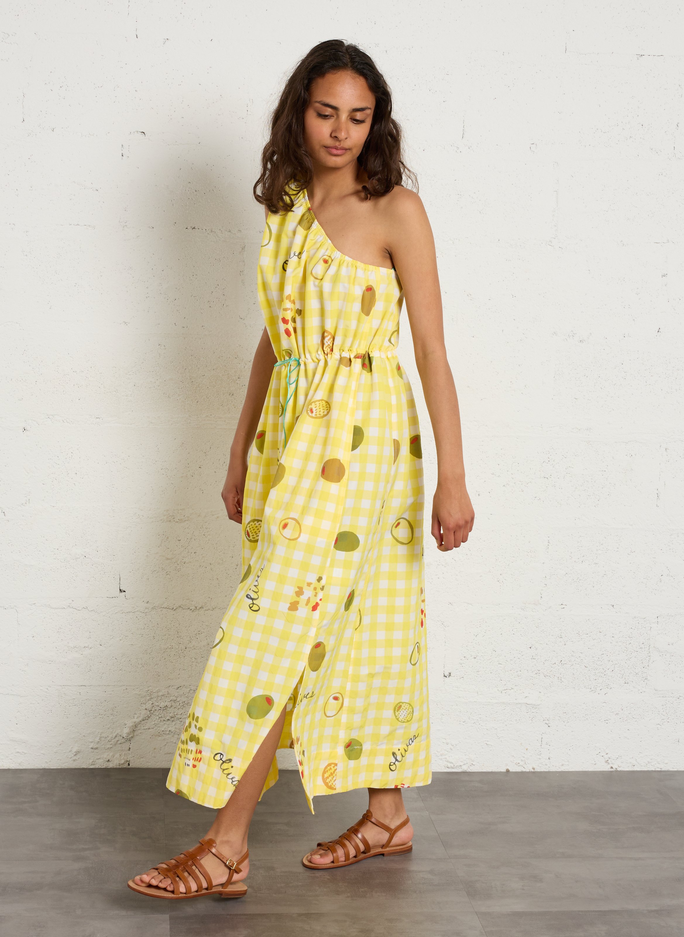 Sandales plates en cuir MELLOW YELLOW Marron