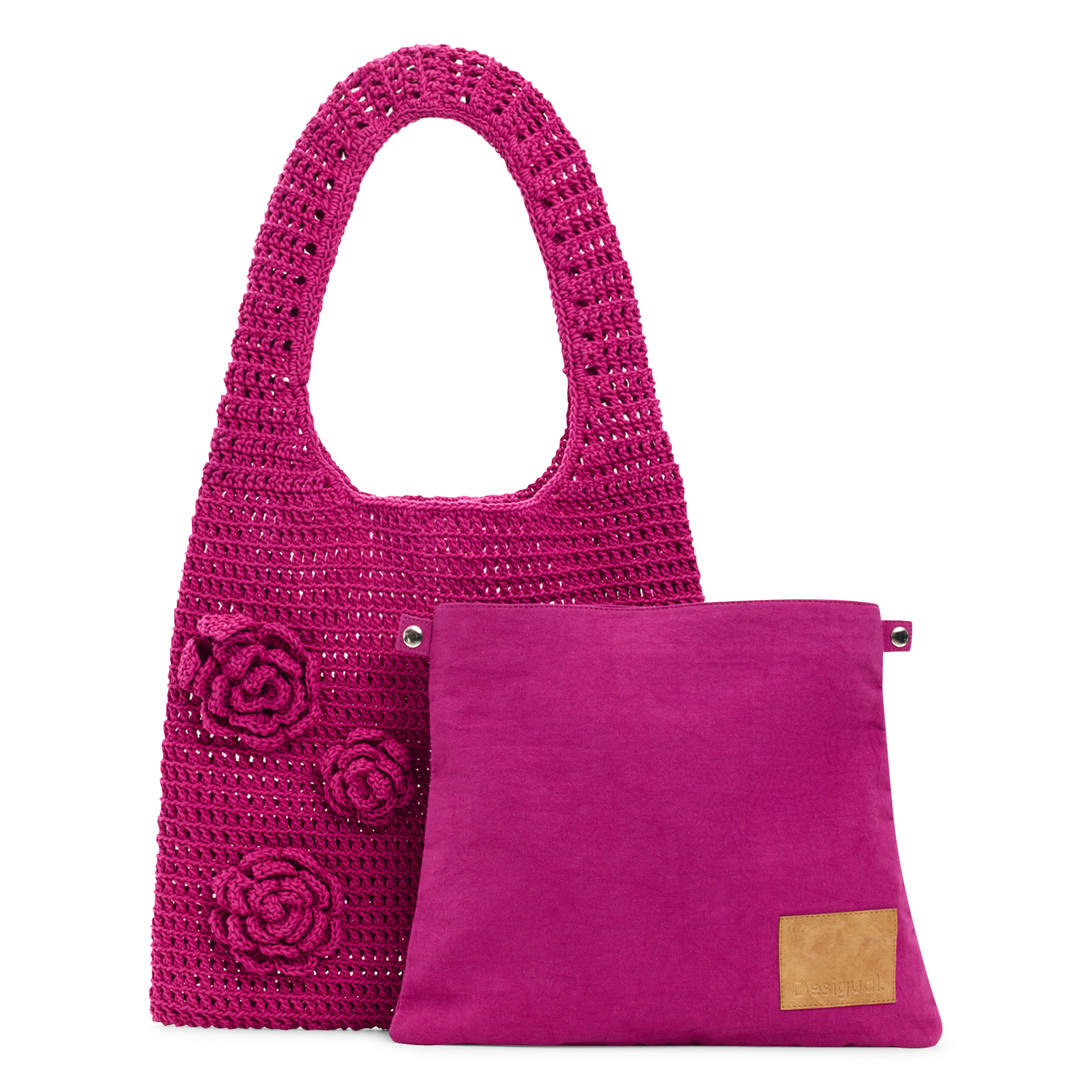 Crochet handbag DESIGUAL Red