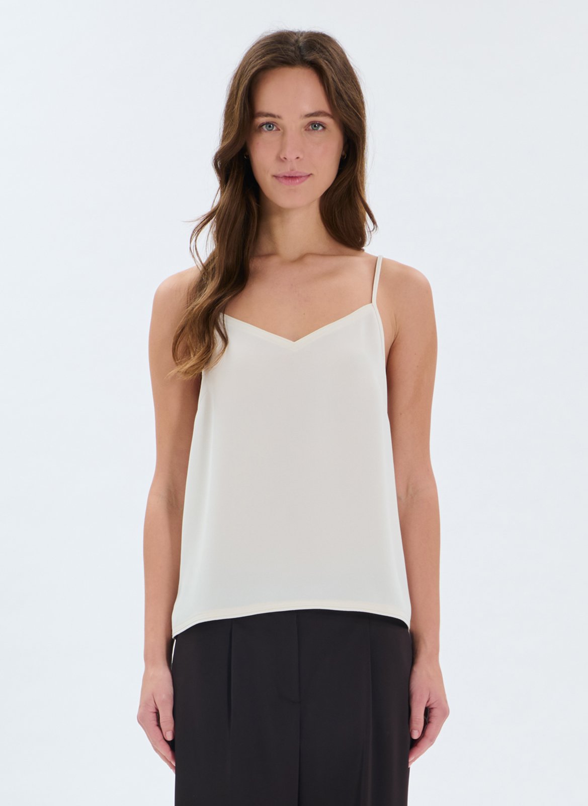 Oversize V-Ausschnitt Top ZAPA Weiss