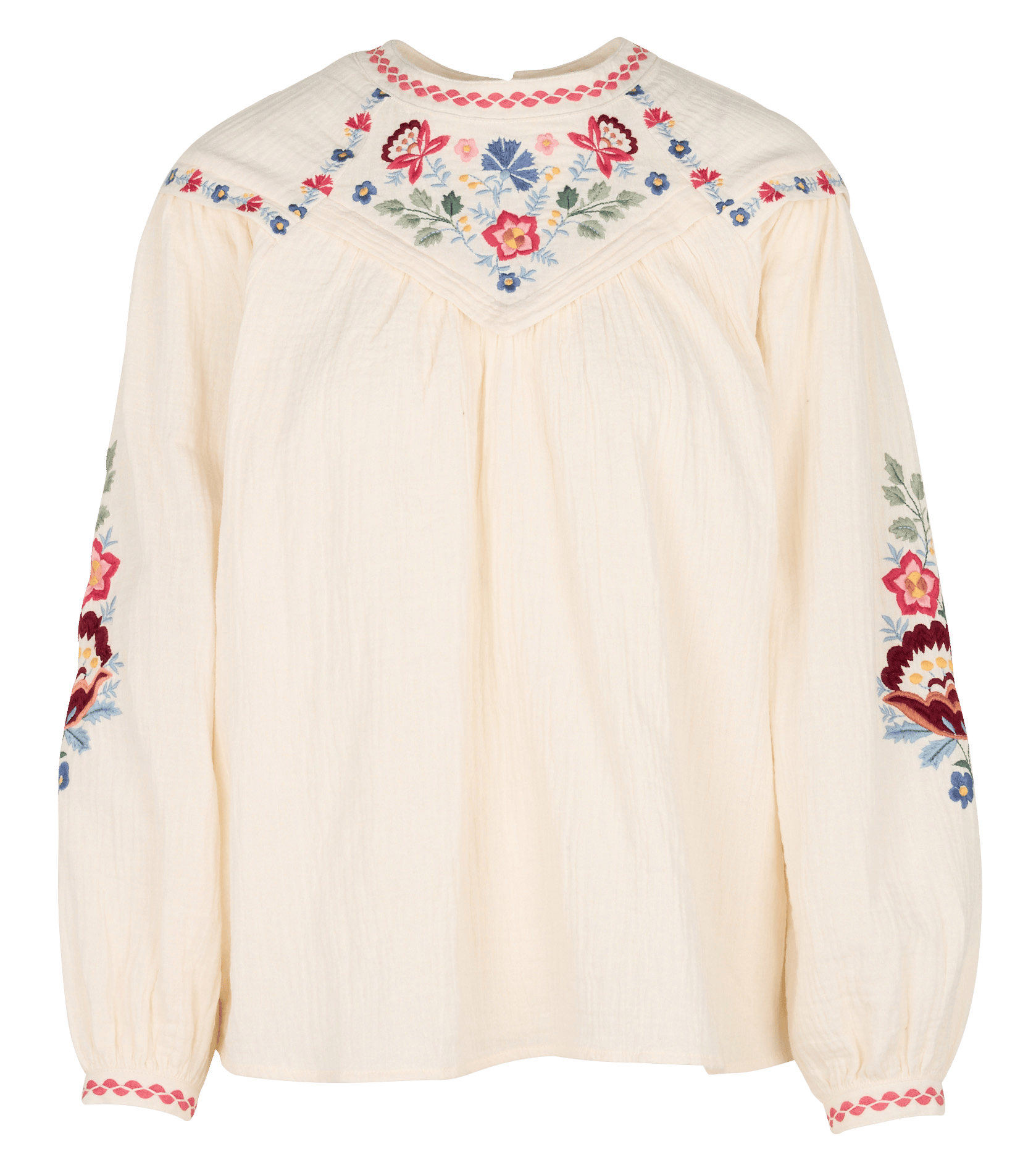 Bluse aus Bio-Baumwolle mit Rundhalskragen LOUISE MISHA Beige