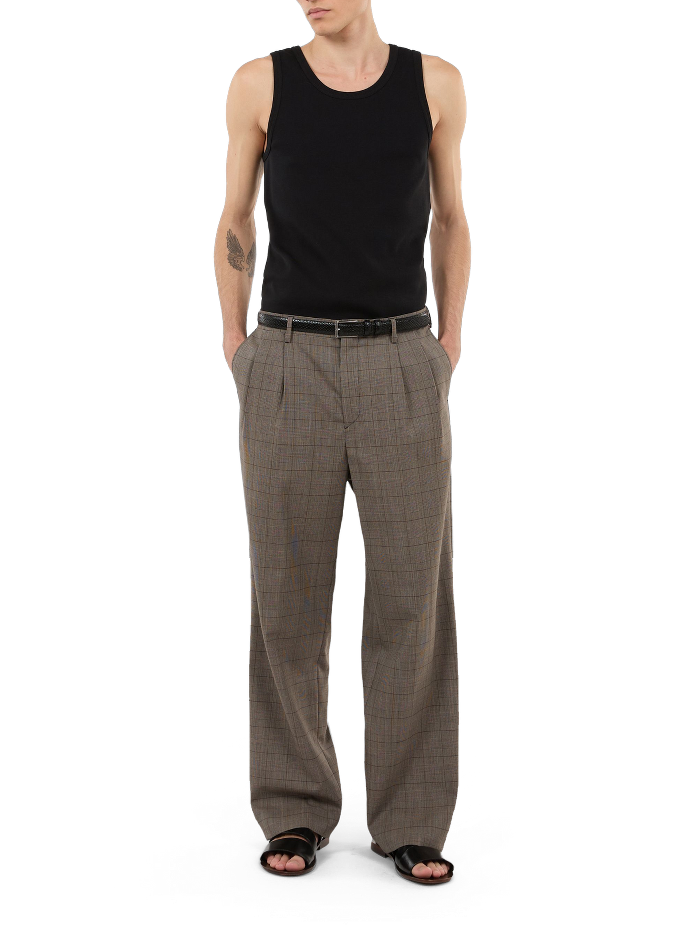 Tanktop van ribkatoen SAISON 1865 Zwart