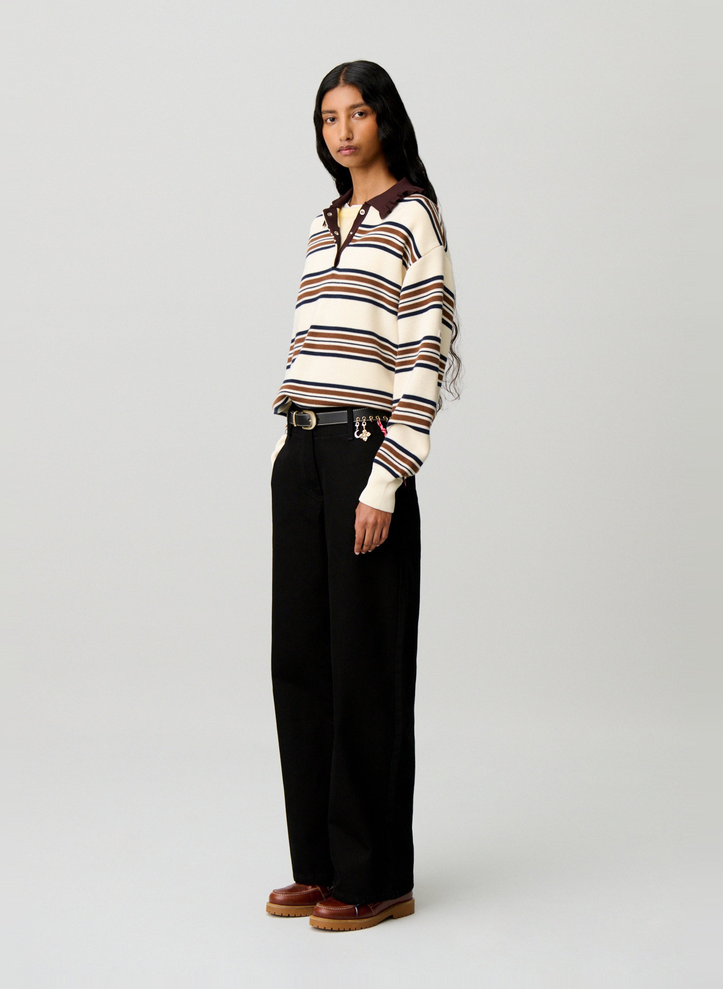 Jean large en coton CLAUDIE PIERLOT Noir