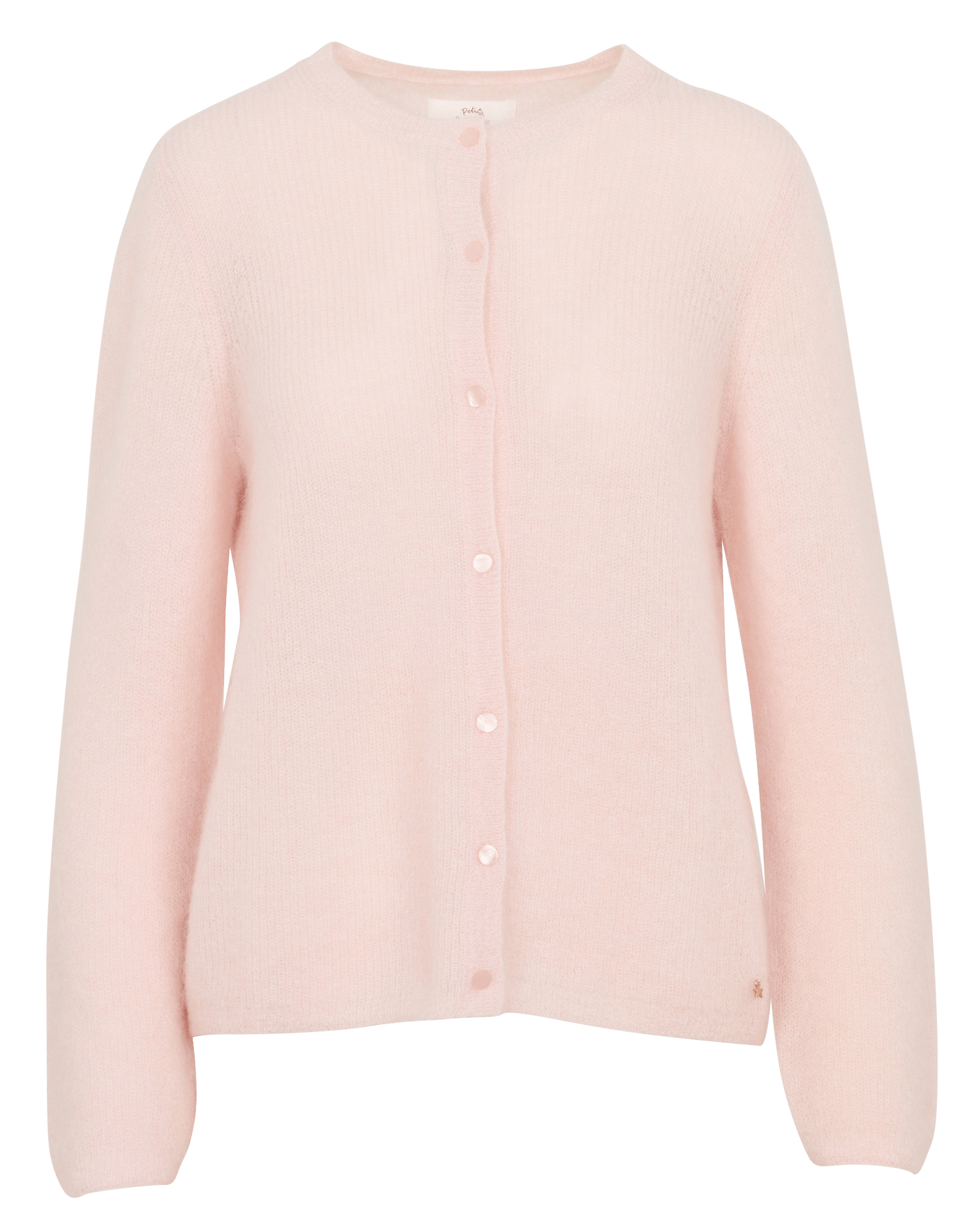 Gerade geschnittene Strickjacke mit Rundhalsausschnitt DES PETITS HAUTS