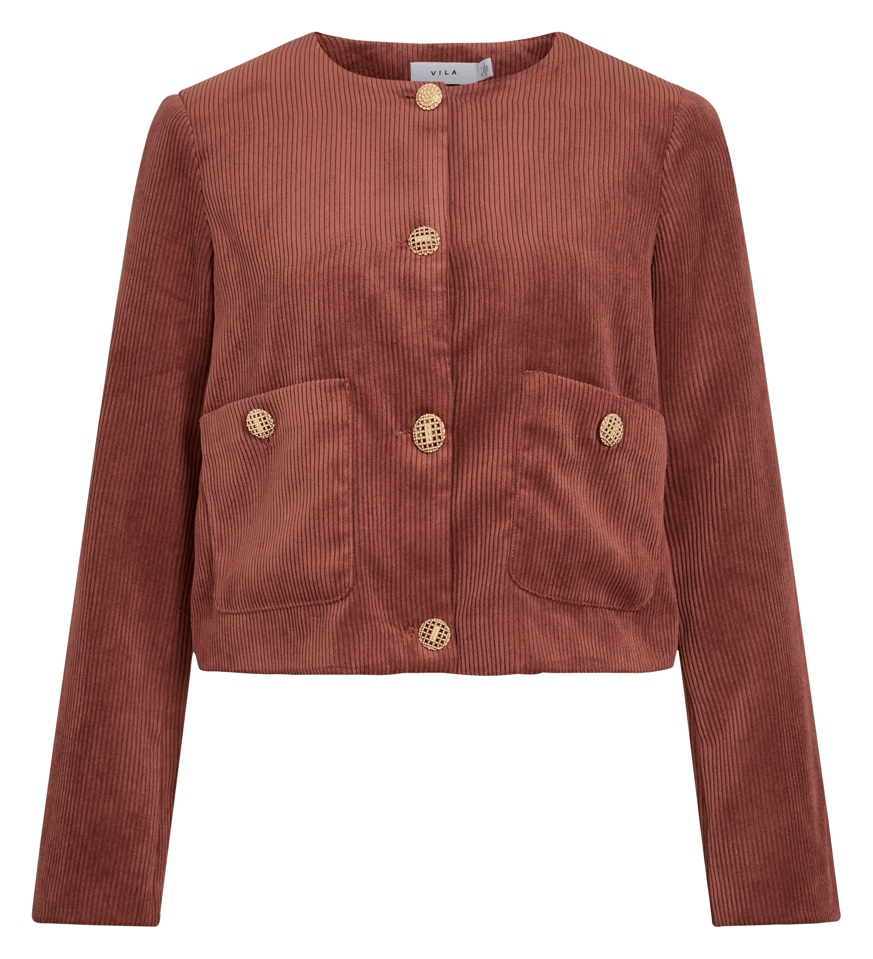 Veste col rond  VILA Marron