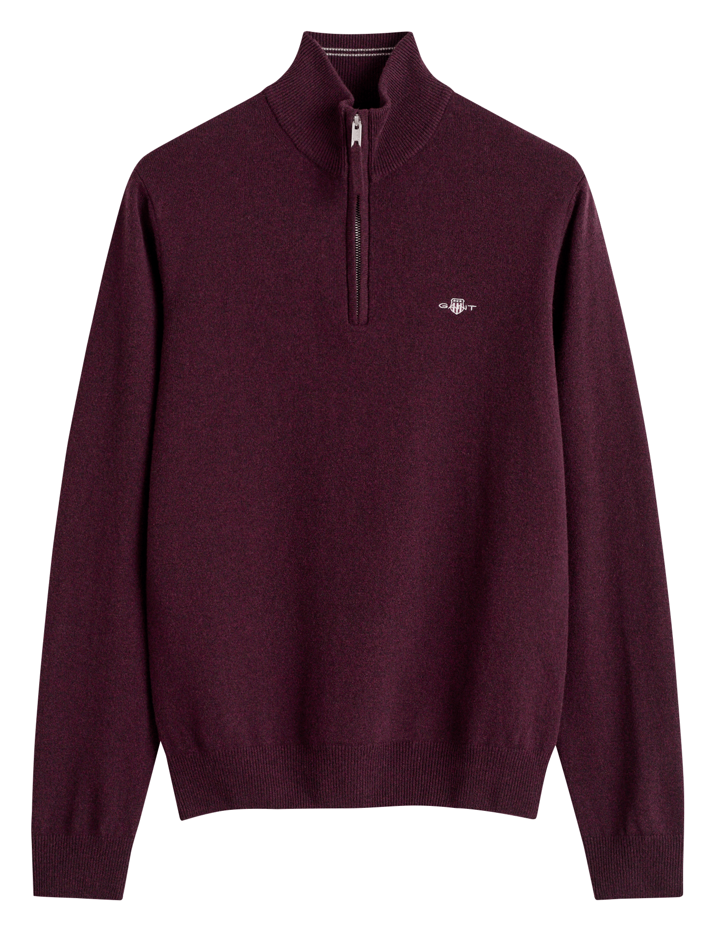 Pull col polo en laine GANT Rouge