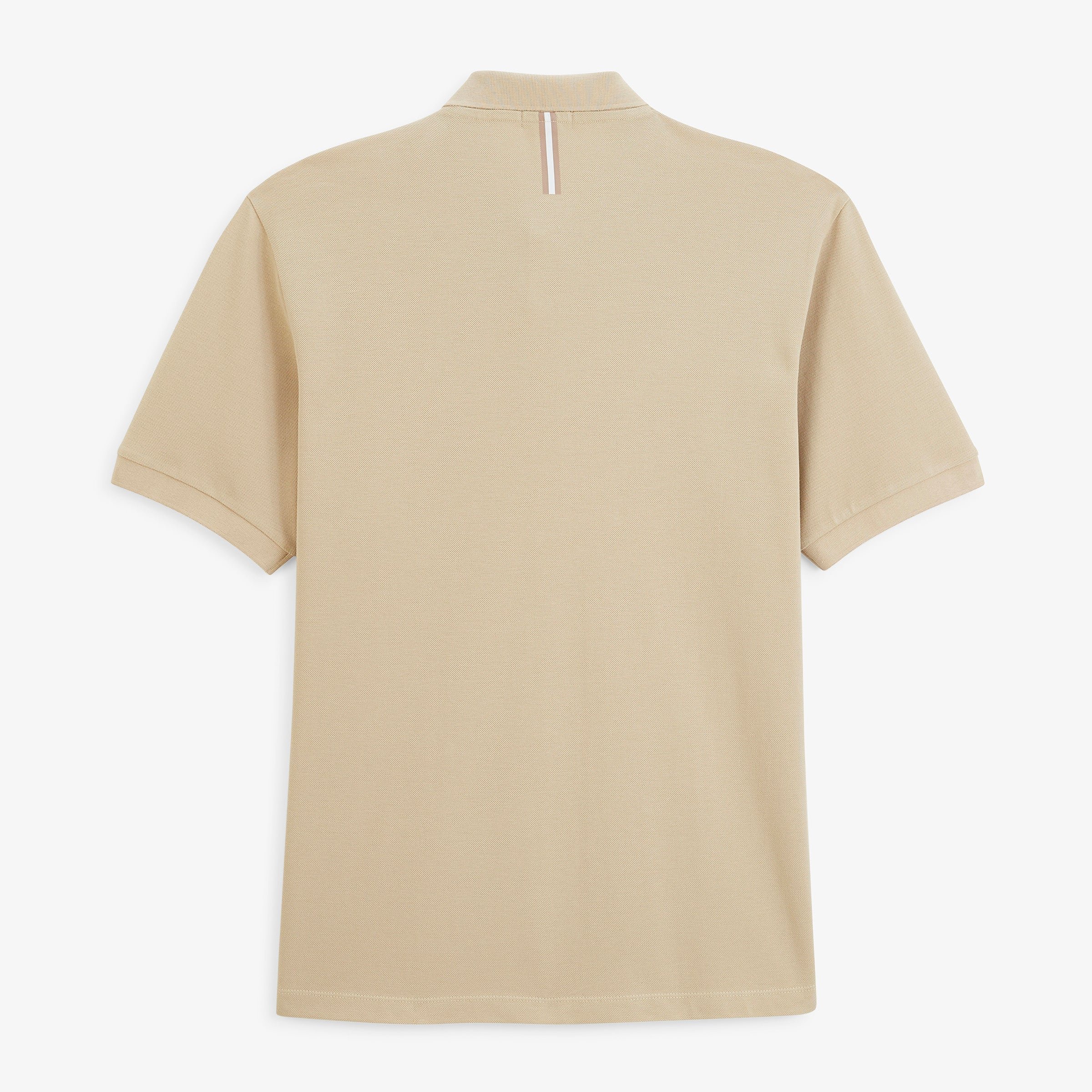 Short-sleeved cotton piqué polo SERGE BLANCO Beige