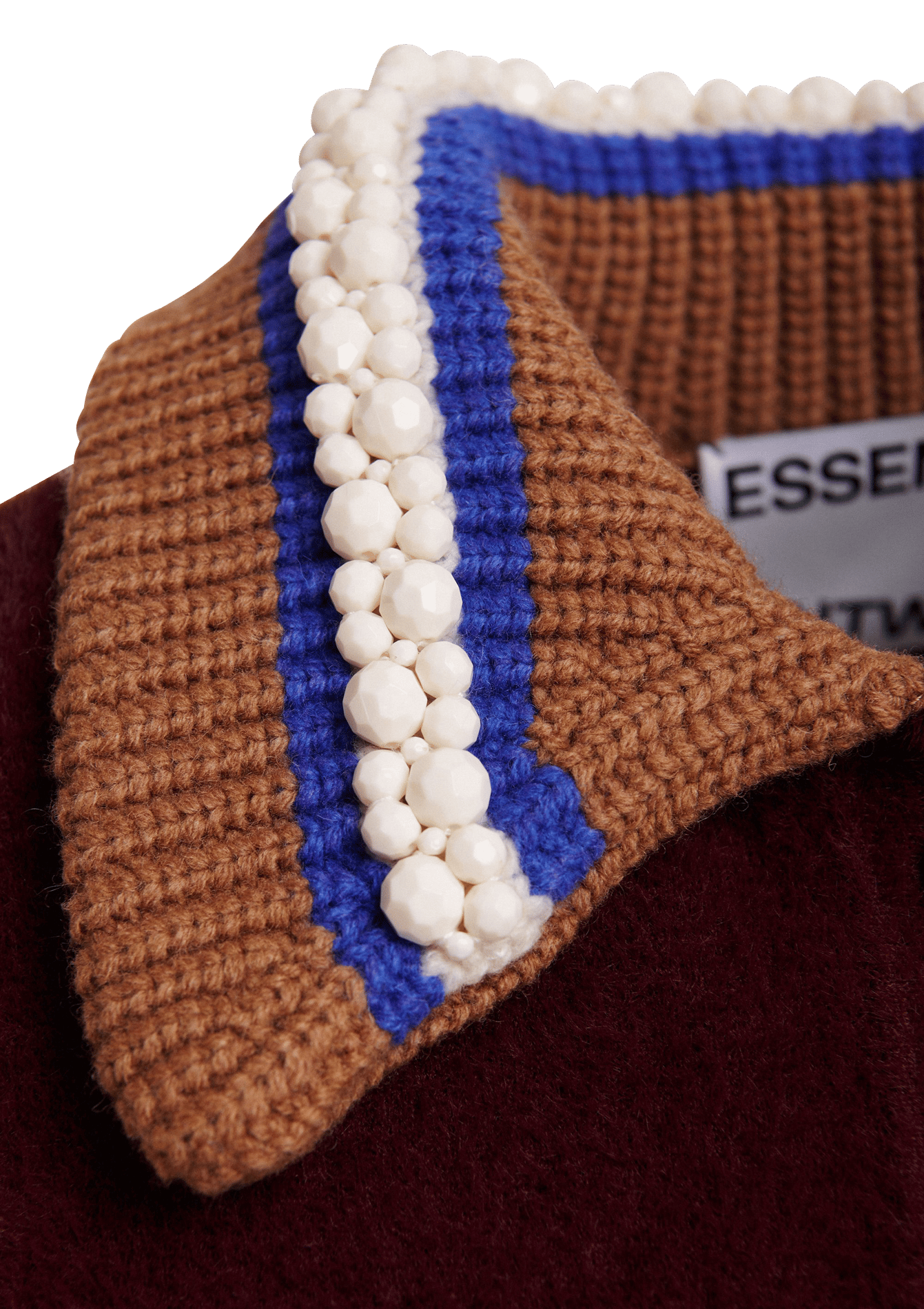 Loose fit cardigan with classic collar and button closure. | Red ESSENTIEL ANTWERP Women