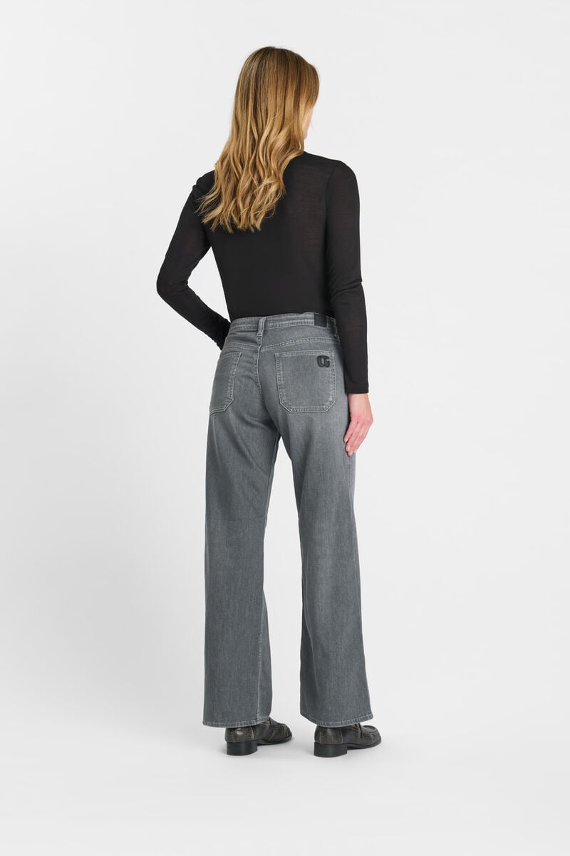 Jeans loose, large wide leg , longueur 34 LE TEMPS DES CERISES Gris