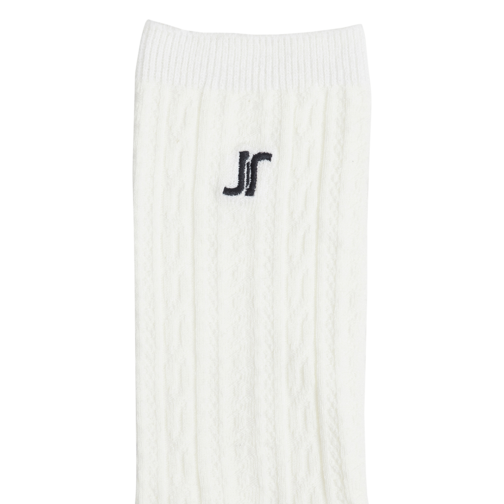 Braided socks with embroidered brand. JONAK White
