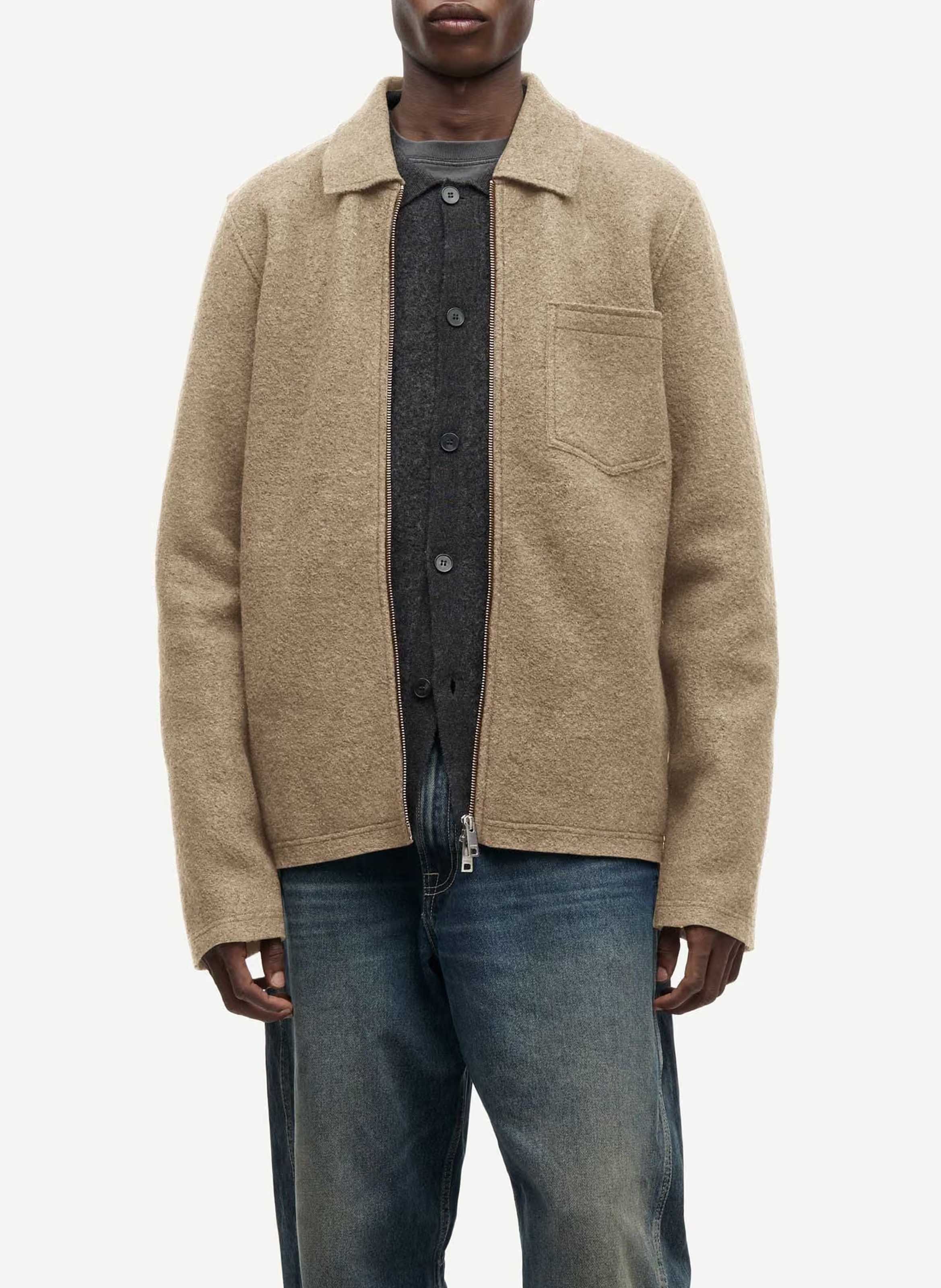 Veste droit col classique en laine SAMSOE SAMSOE Green