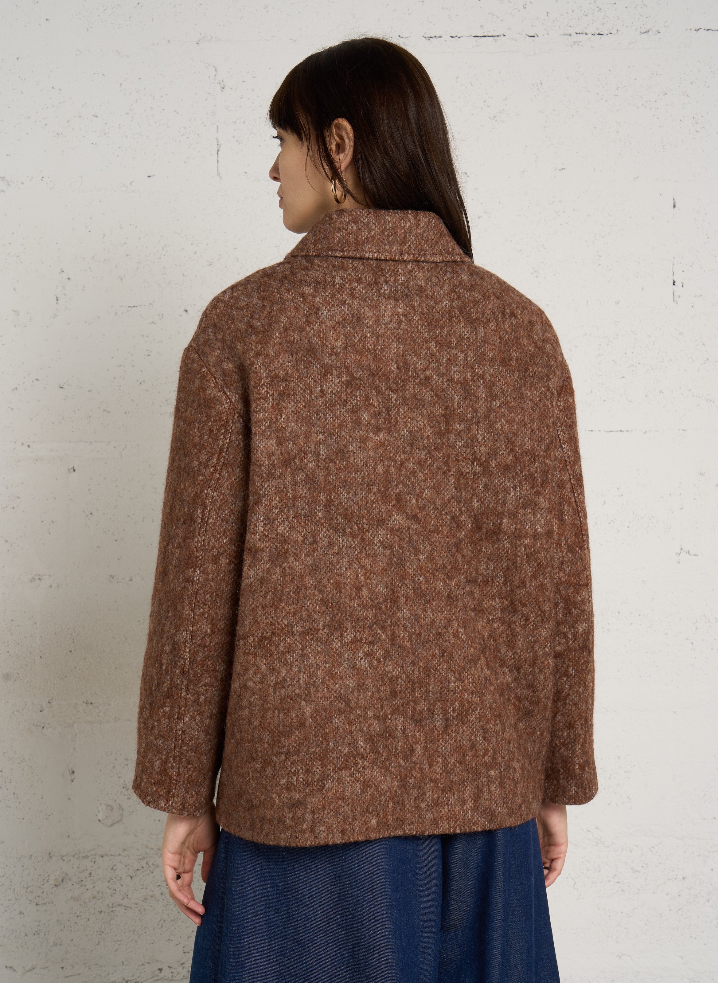 Ruimvallende jas met klassieke kraag MAISON 123 Beige