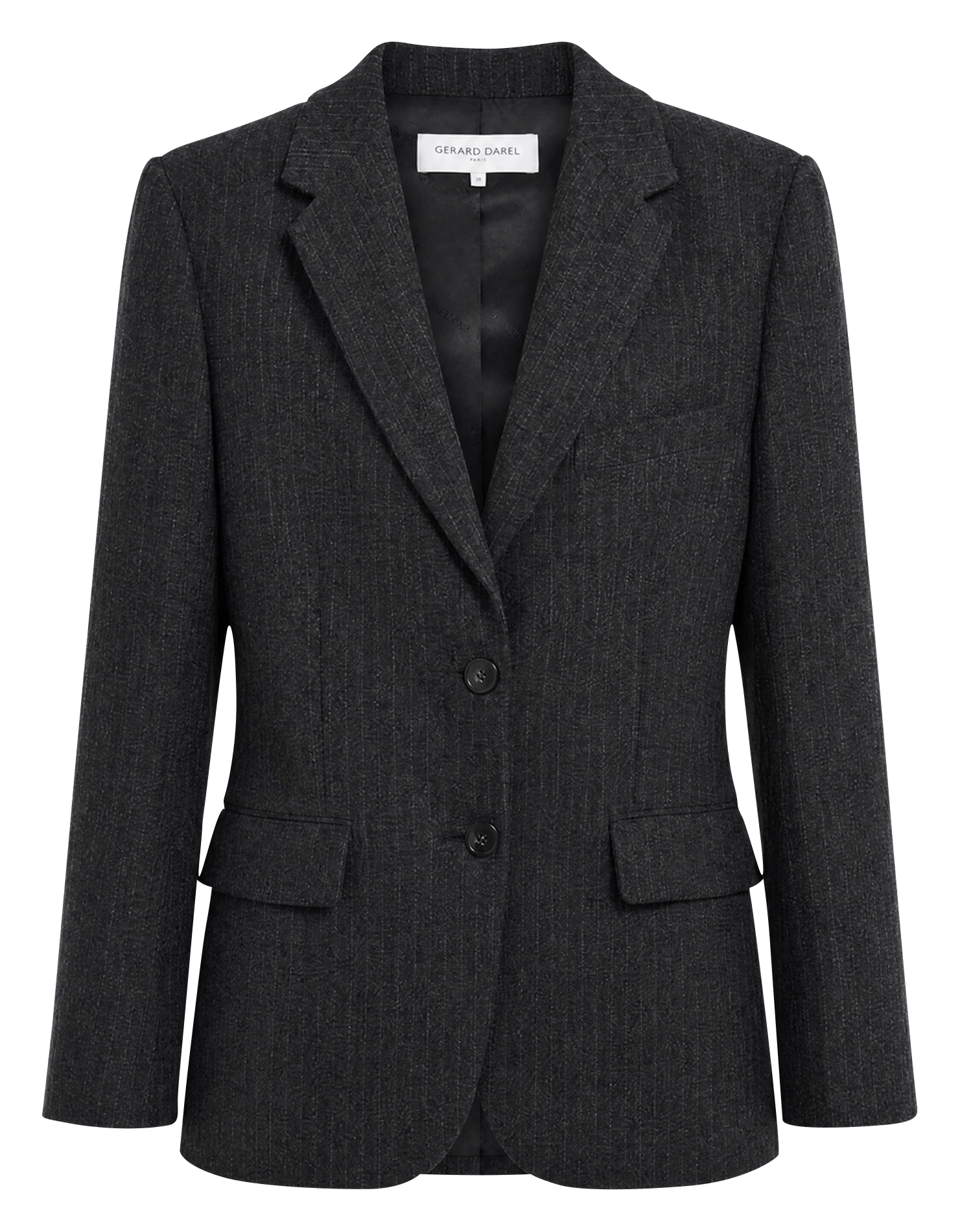 Veste droite en flanelle rayée GERARD DAREL Gris