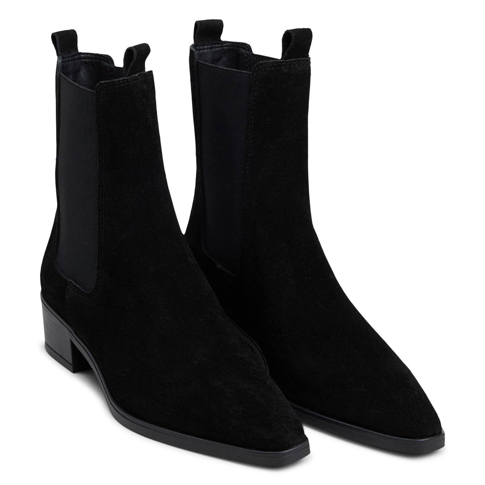 Low suede leather boots | Black JONAK Women