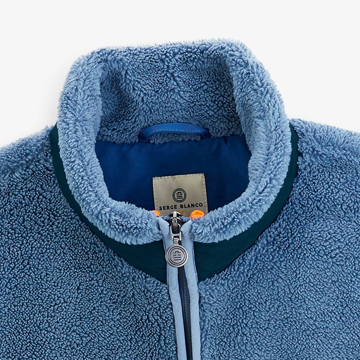 Sleeveless sherpa fleece gilet SERGE BLANCO Blue