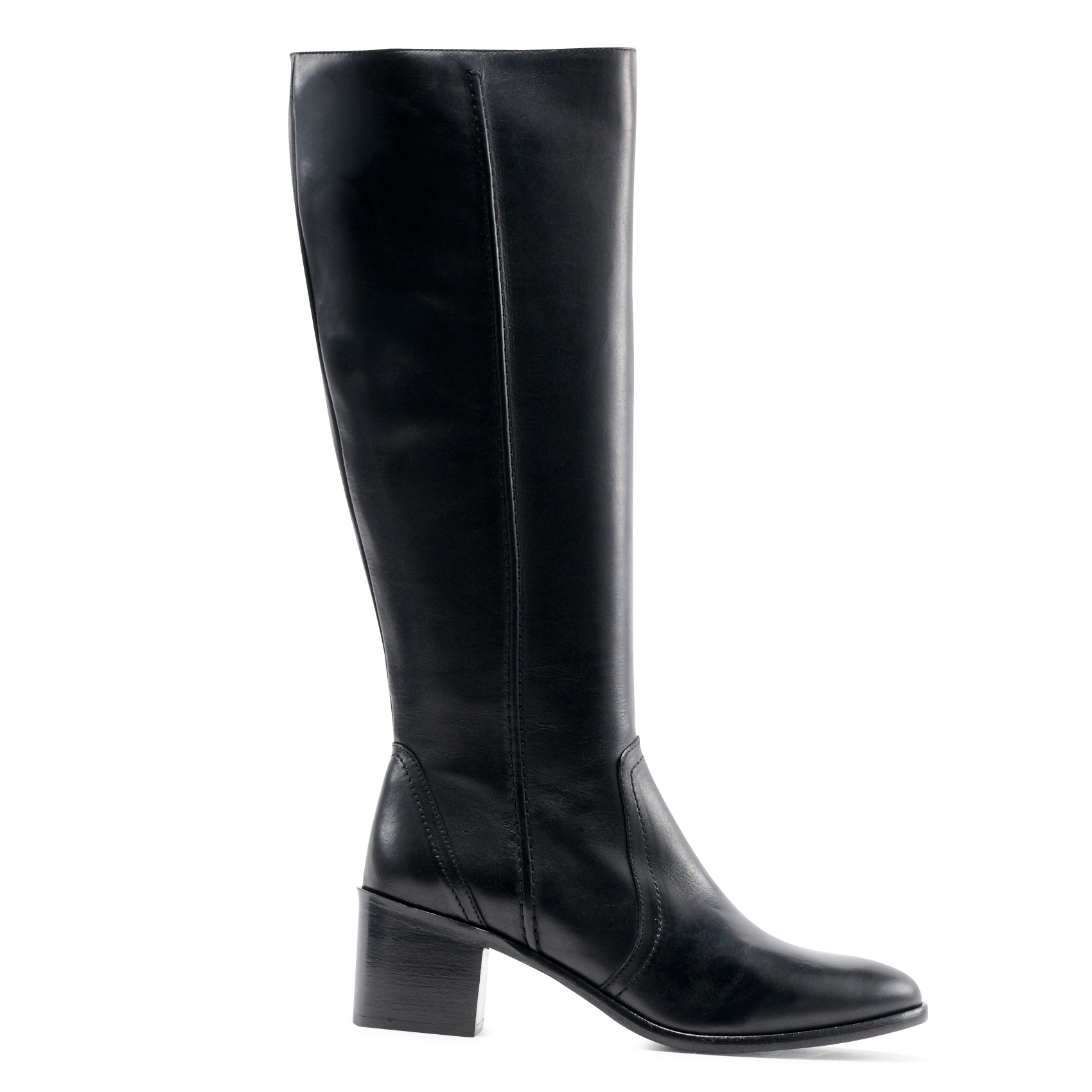 Bottes à bout rond en cuir MELLOW YELLOW Noir