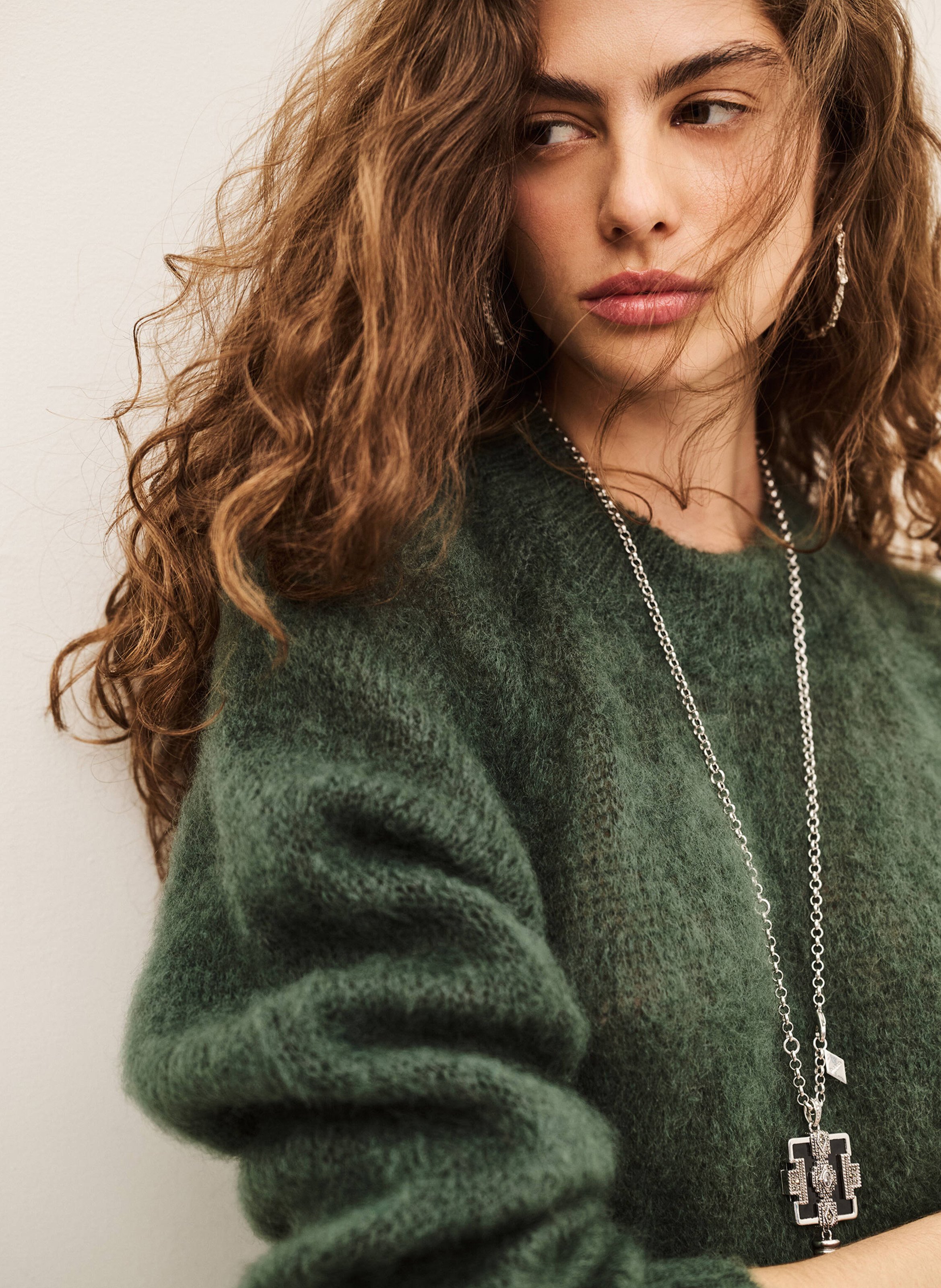 Short wool-blend sweater dress BA&SH Khaki