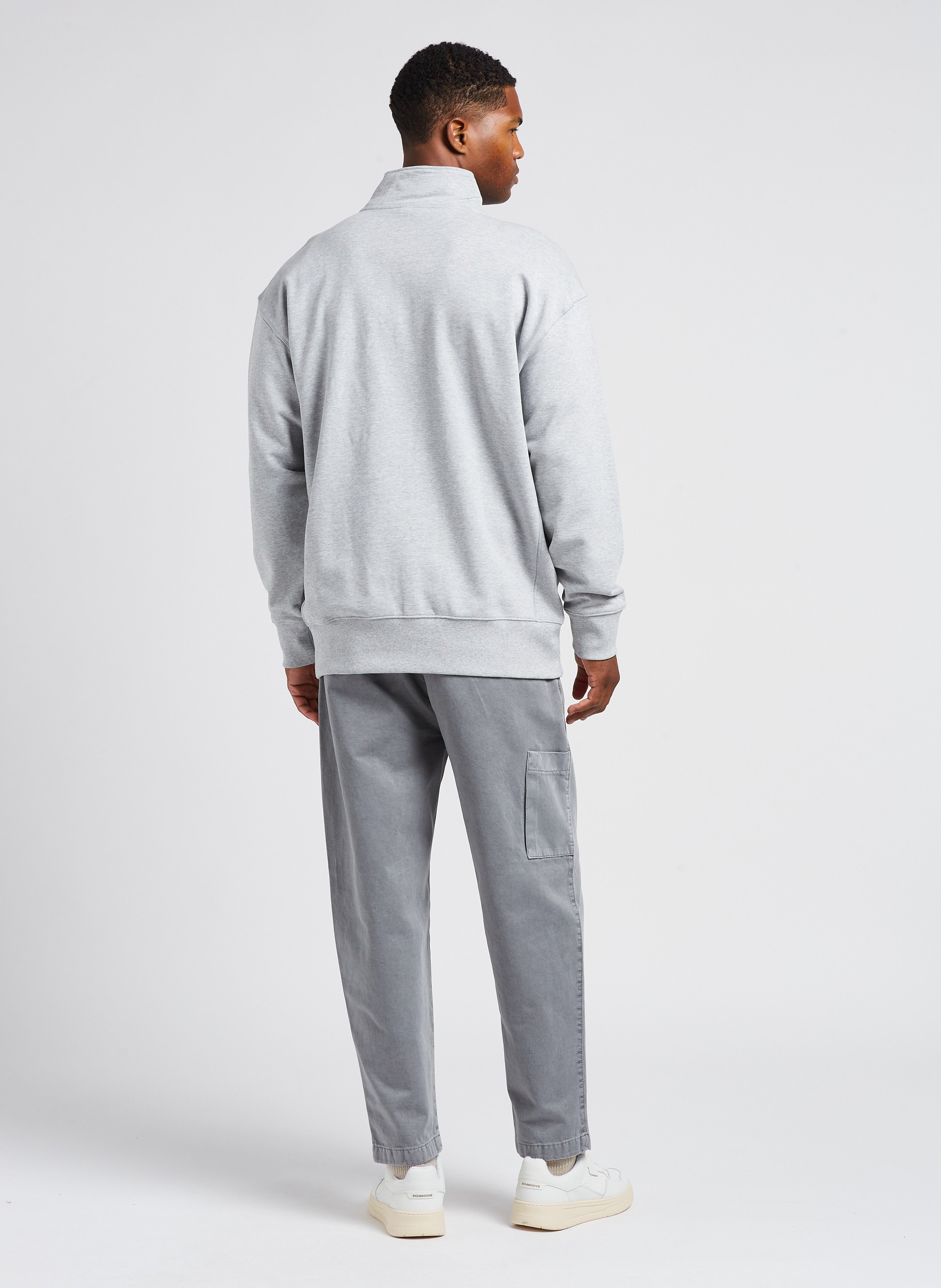 Sweatshirt Aus Baumwoll-mix Mit Stehkragen Grey New Balance 