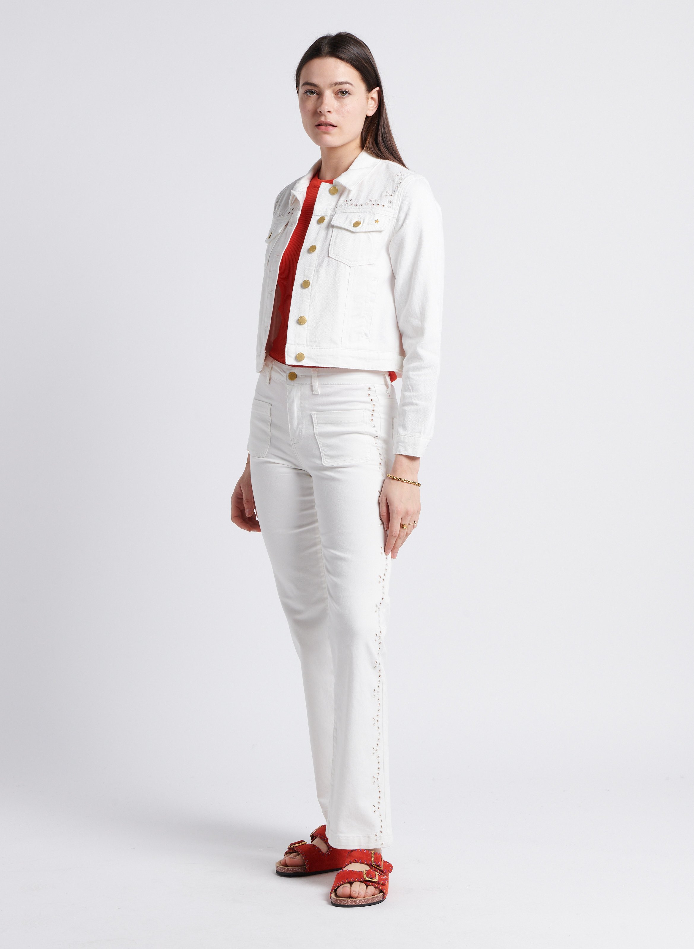 Débardeur à côtes en maille LA PETITE ETOILE Orange