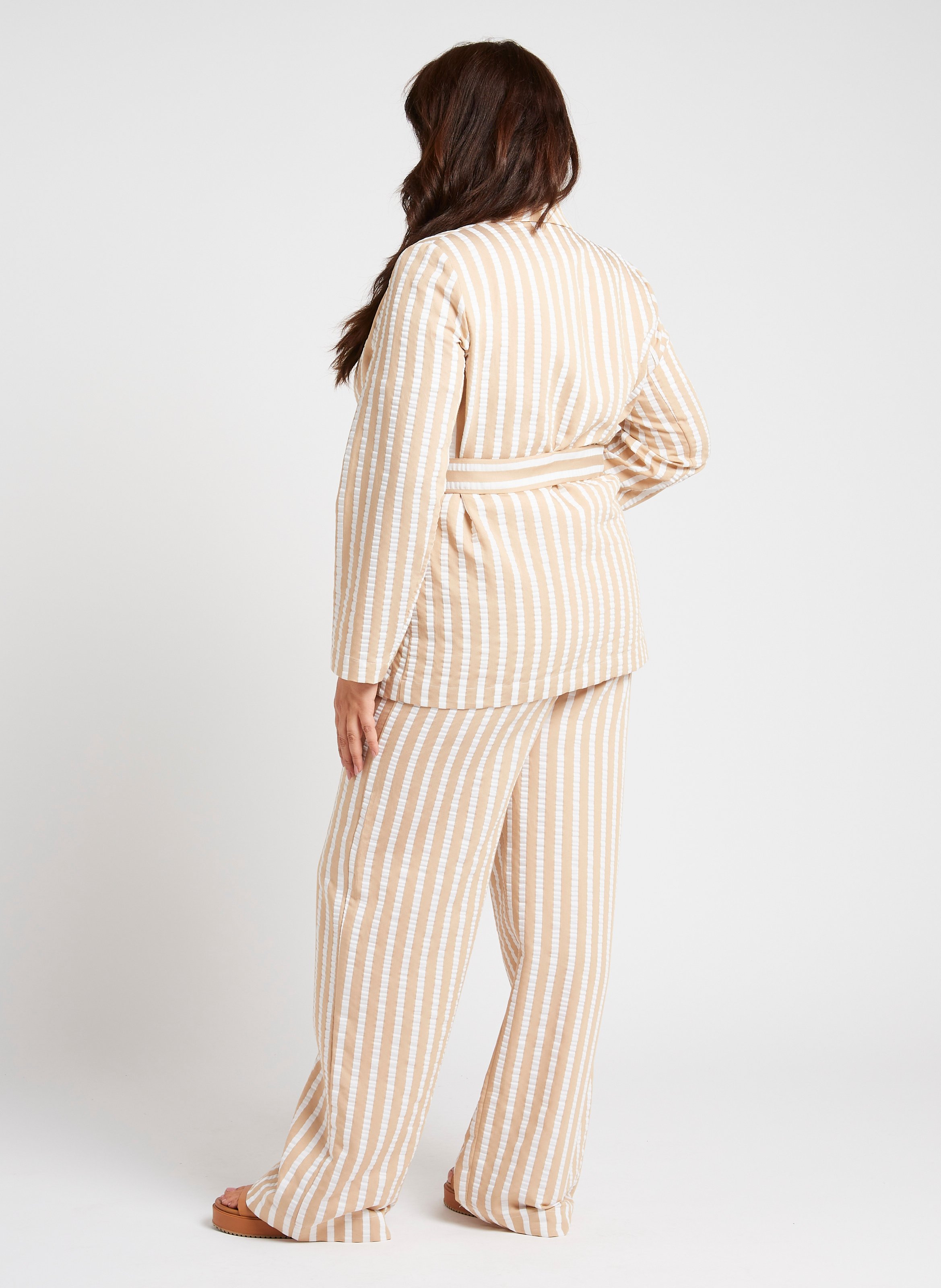 Pantalon droit imprimé PERSONA by Marina Rinaldi Blanc