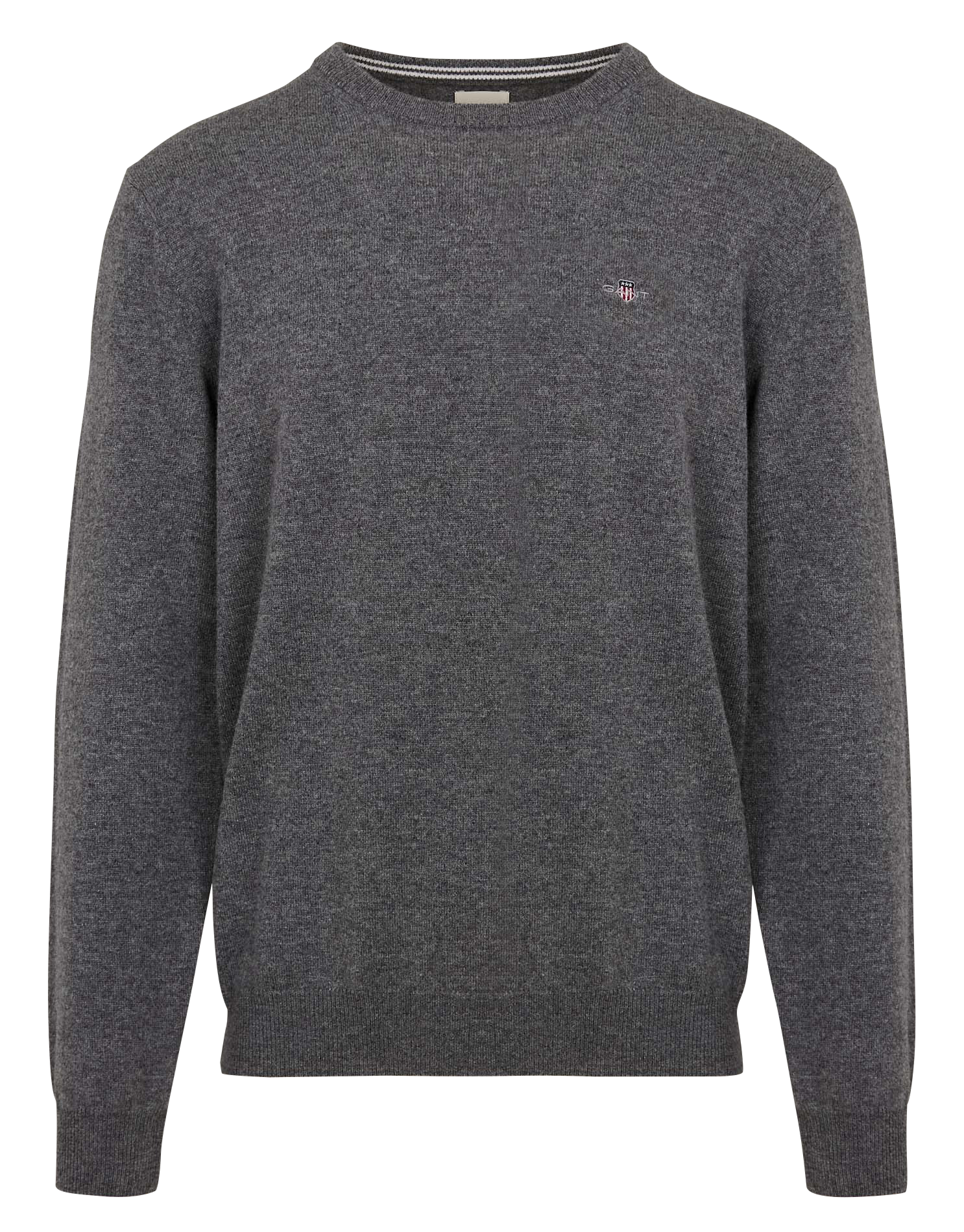 Straight round-neck wool sweater GANT Grey
