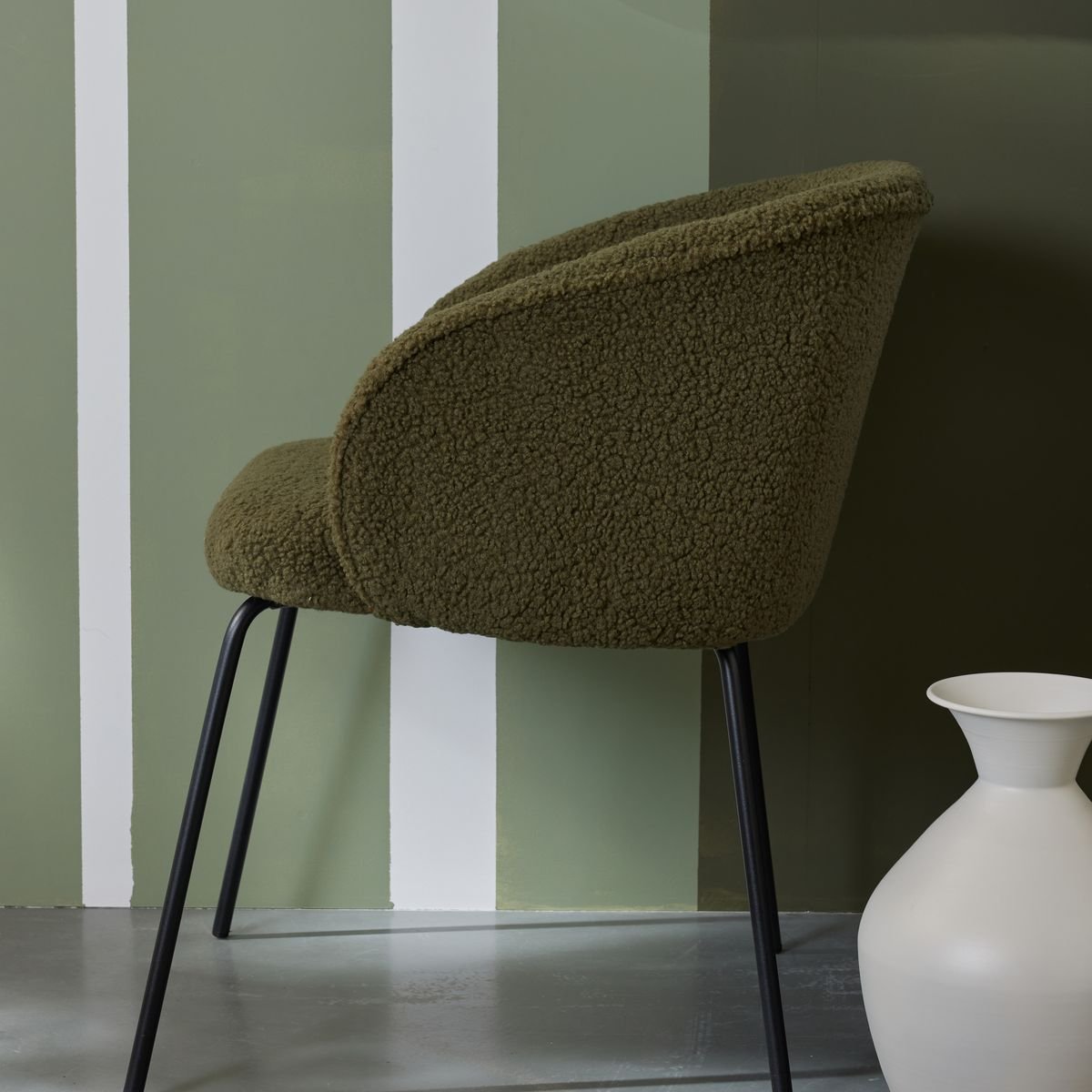 Fauteuil en bouclette FACTORY Vert