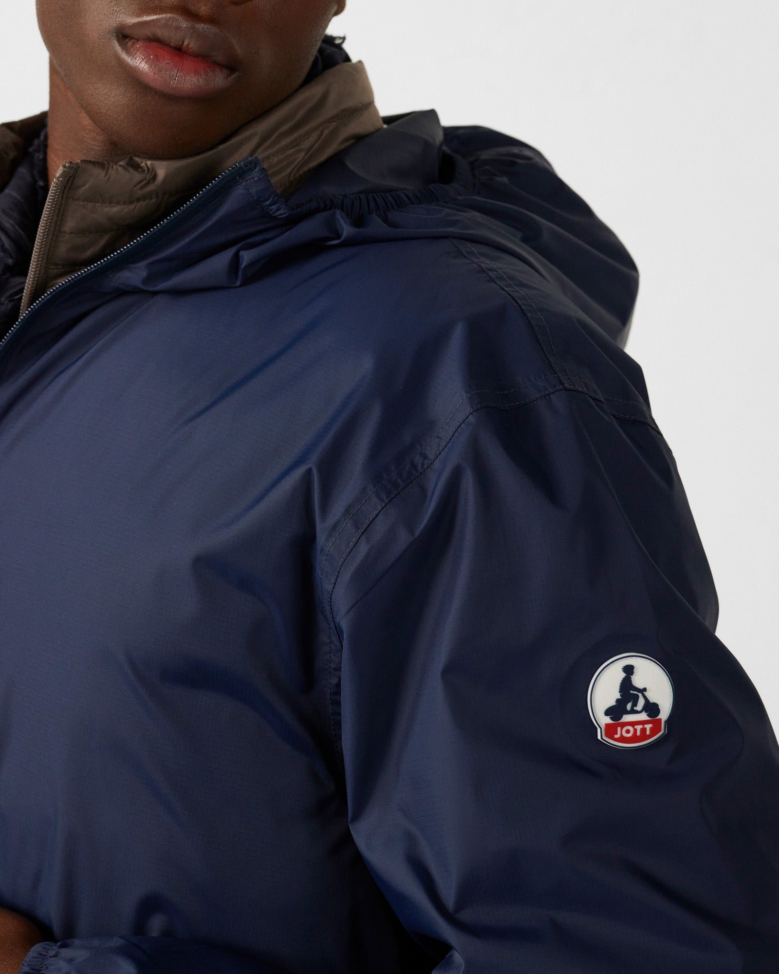 Long packable hooded raincoat Oban JOTT Blue